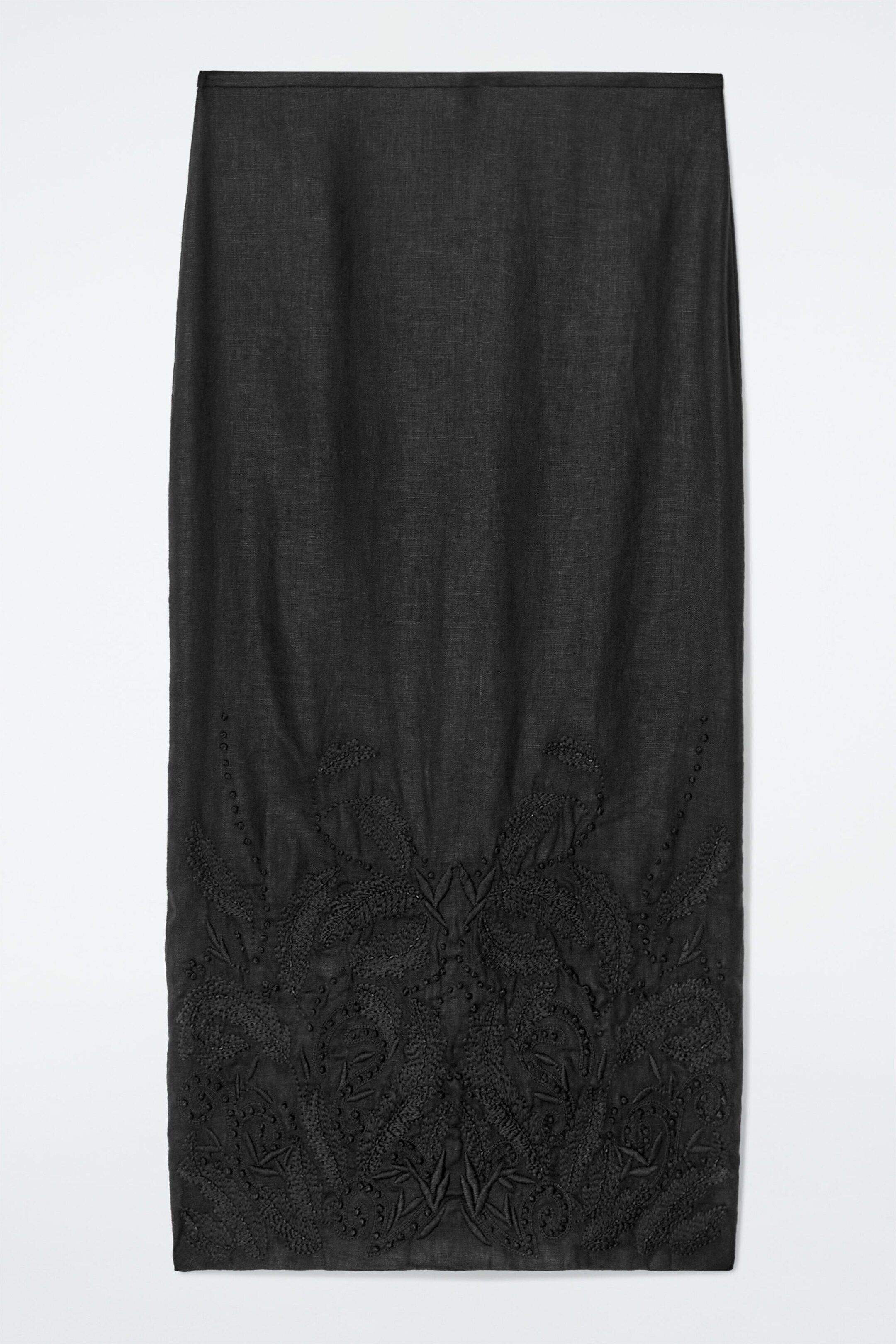 EMBROIDERED MIDI SKIRT