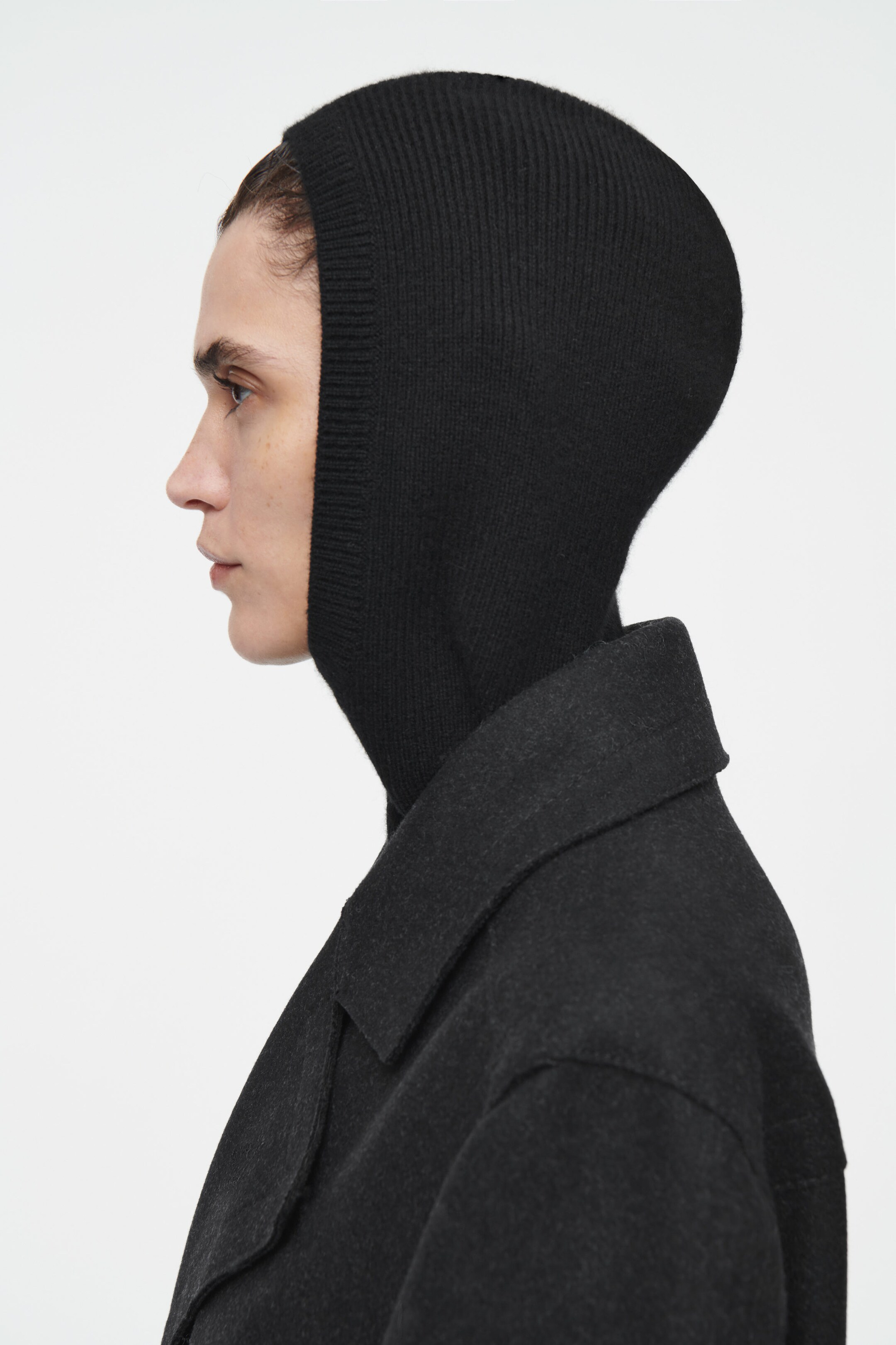 RIBBED WOOL-CASHMERE BALACLAVA