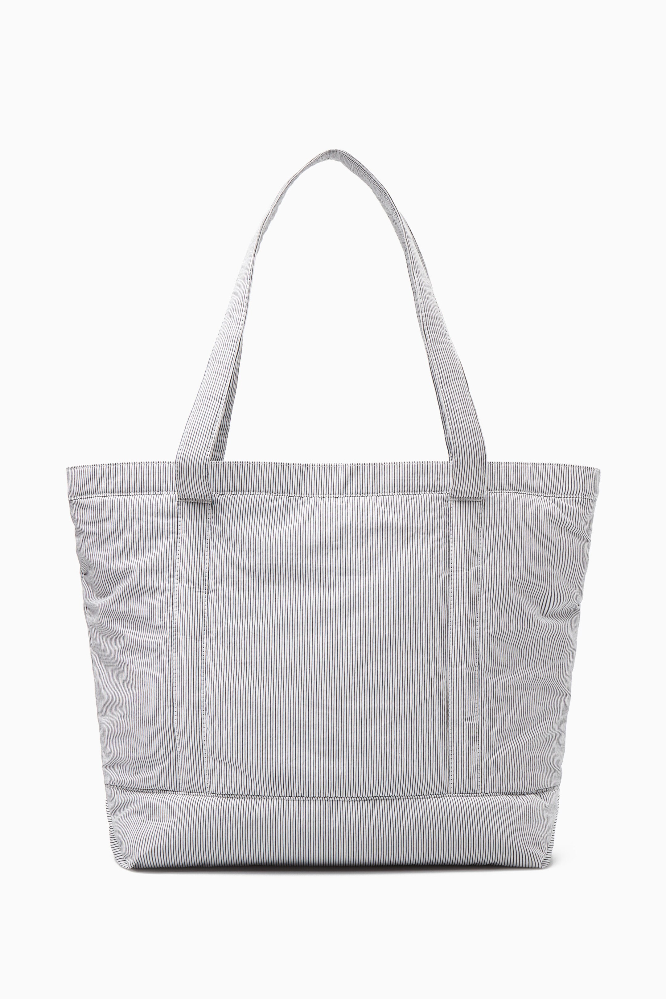 GEPOLSTERTE TOTE BAG MIT STREIFEN