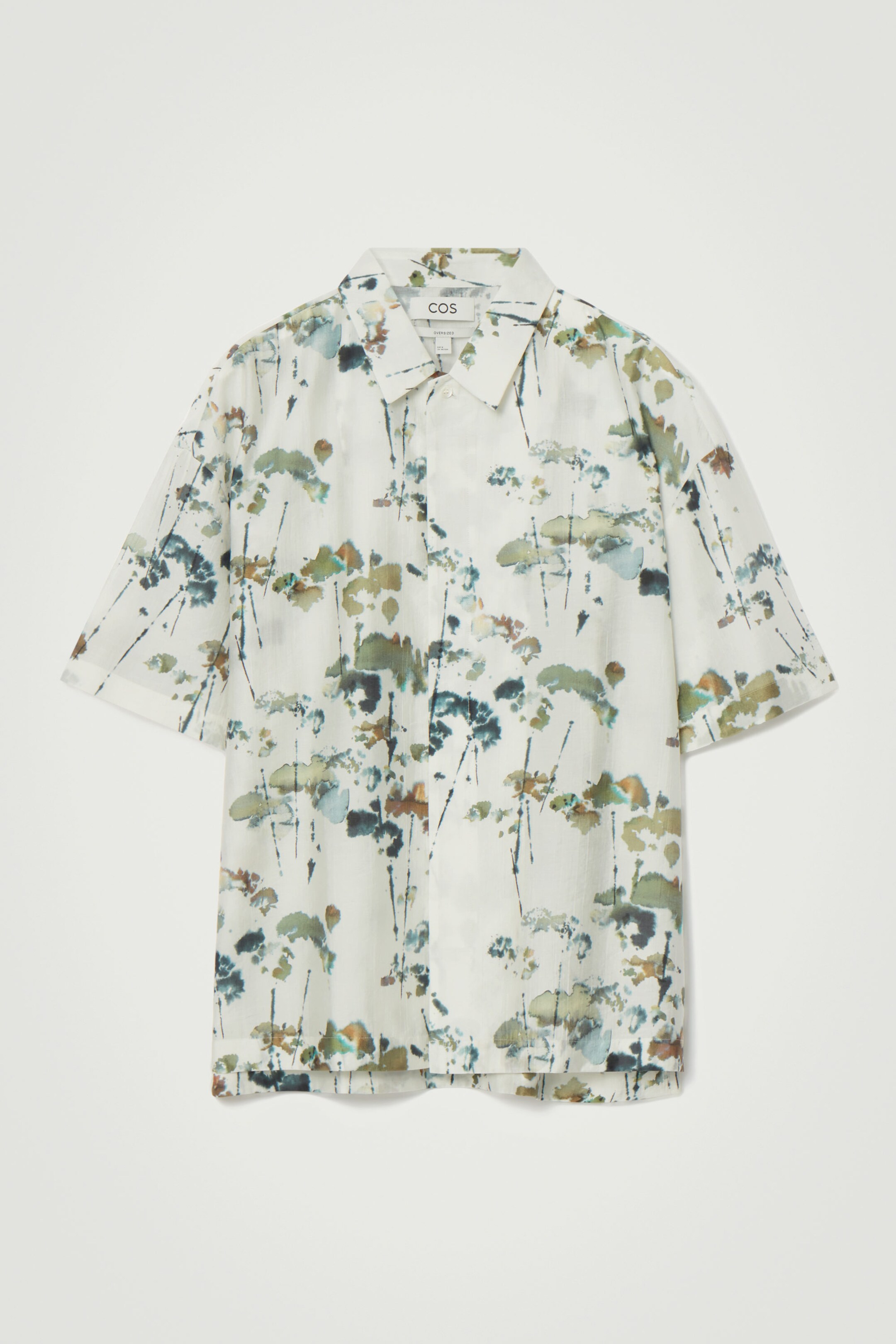 CHEMISE OVERSIZE MANCHES COURTES IMPRIMÉ FLEURI