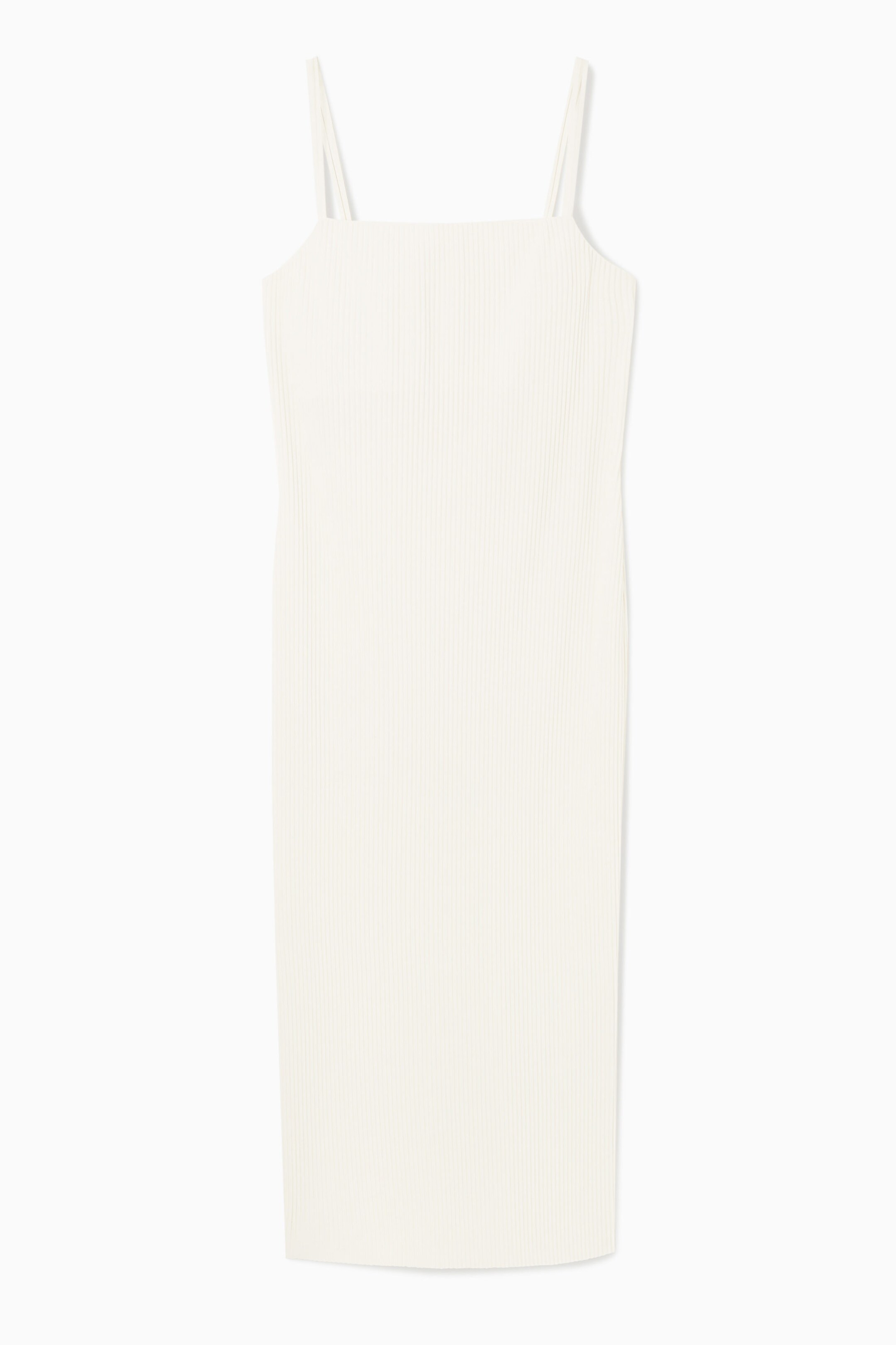 PLISSÉ MIDI SLIP DRESS