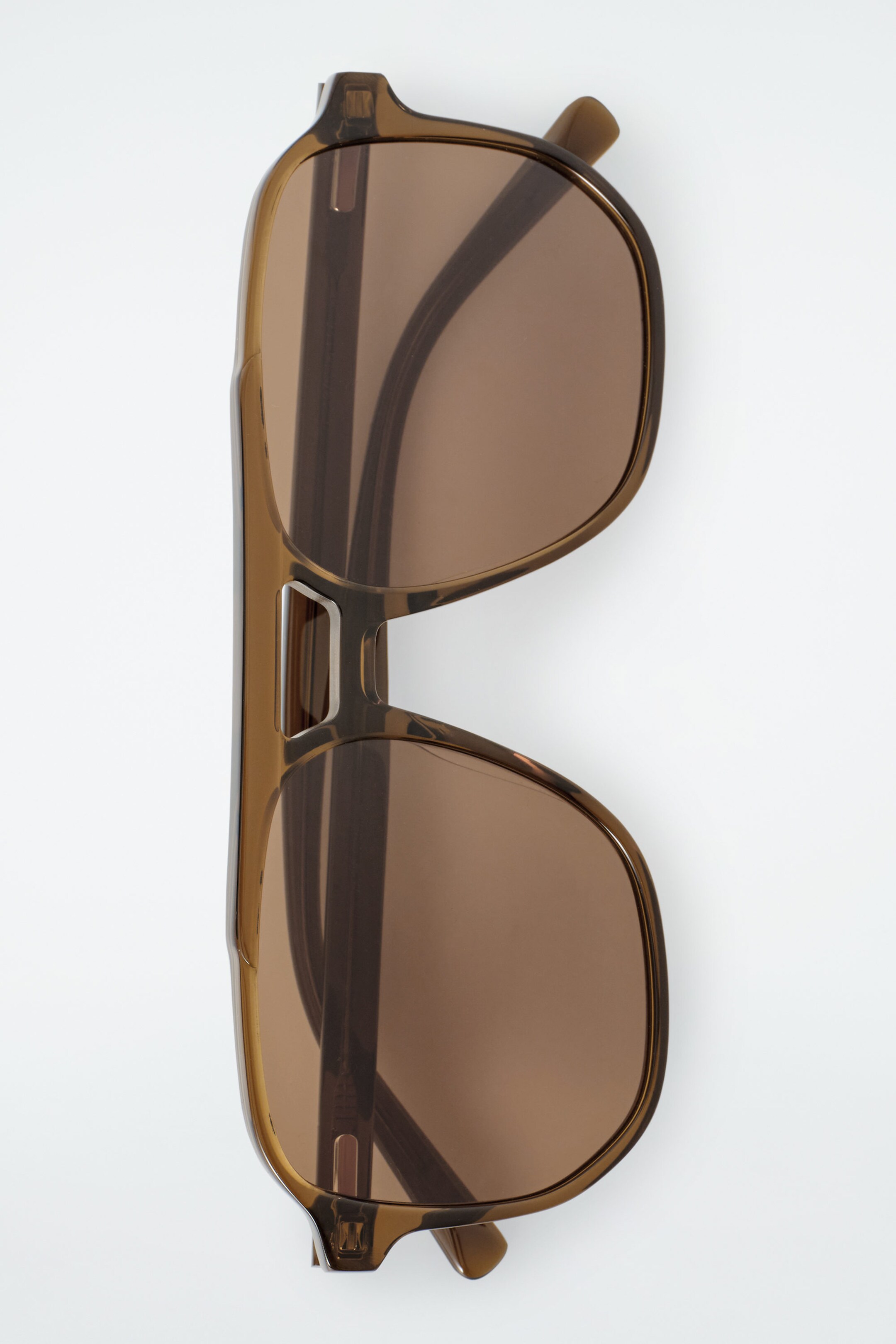 OVERSIZED SQUARE-FRAME AVIATOR SUNGLASSES