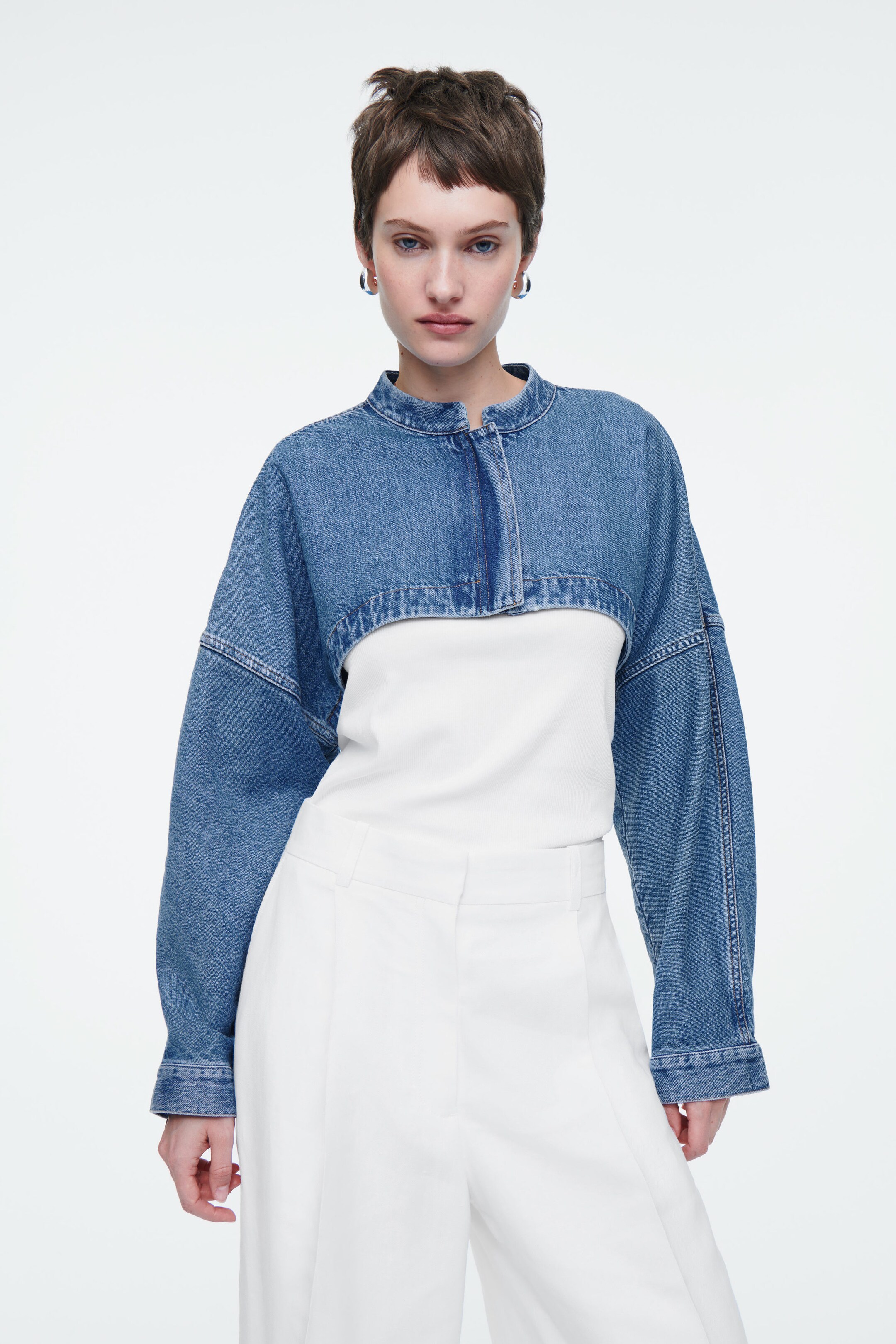 VESTE HYBRIDE COURTE EN DENIM