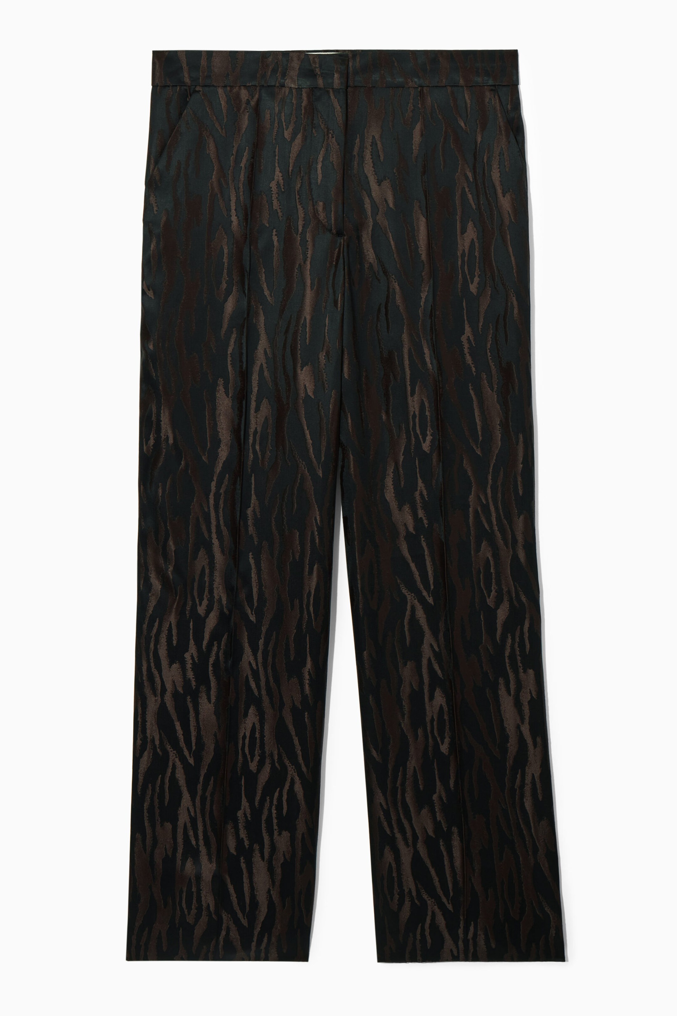 REGULAR ZEBRA-JACQUARD STRAIGHT-LEG TROUSERS