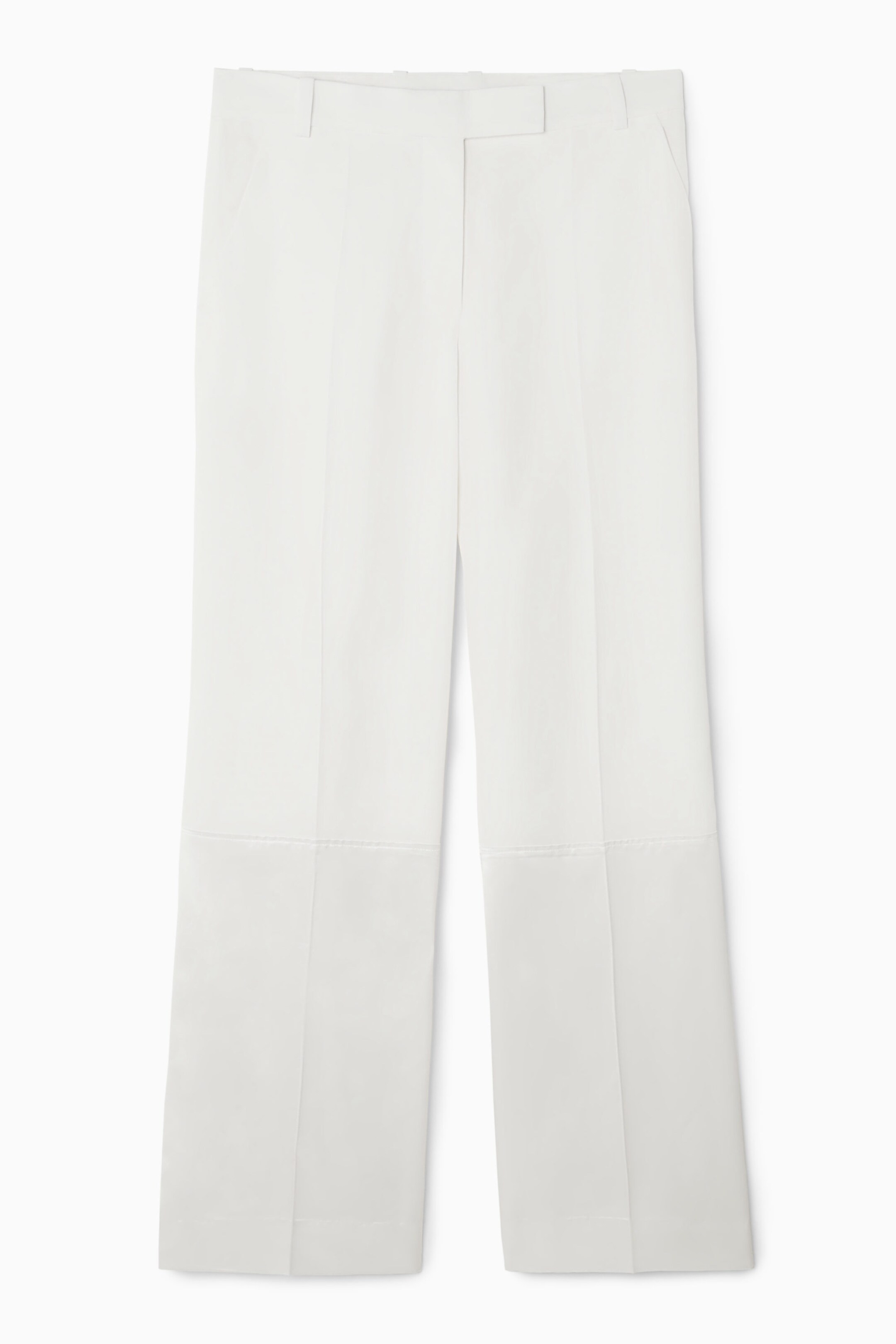 SATIN-PANELLED WIDE-LEG TROUSERS