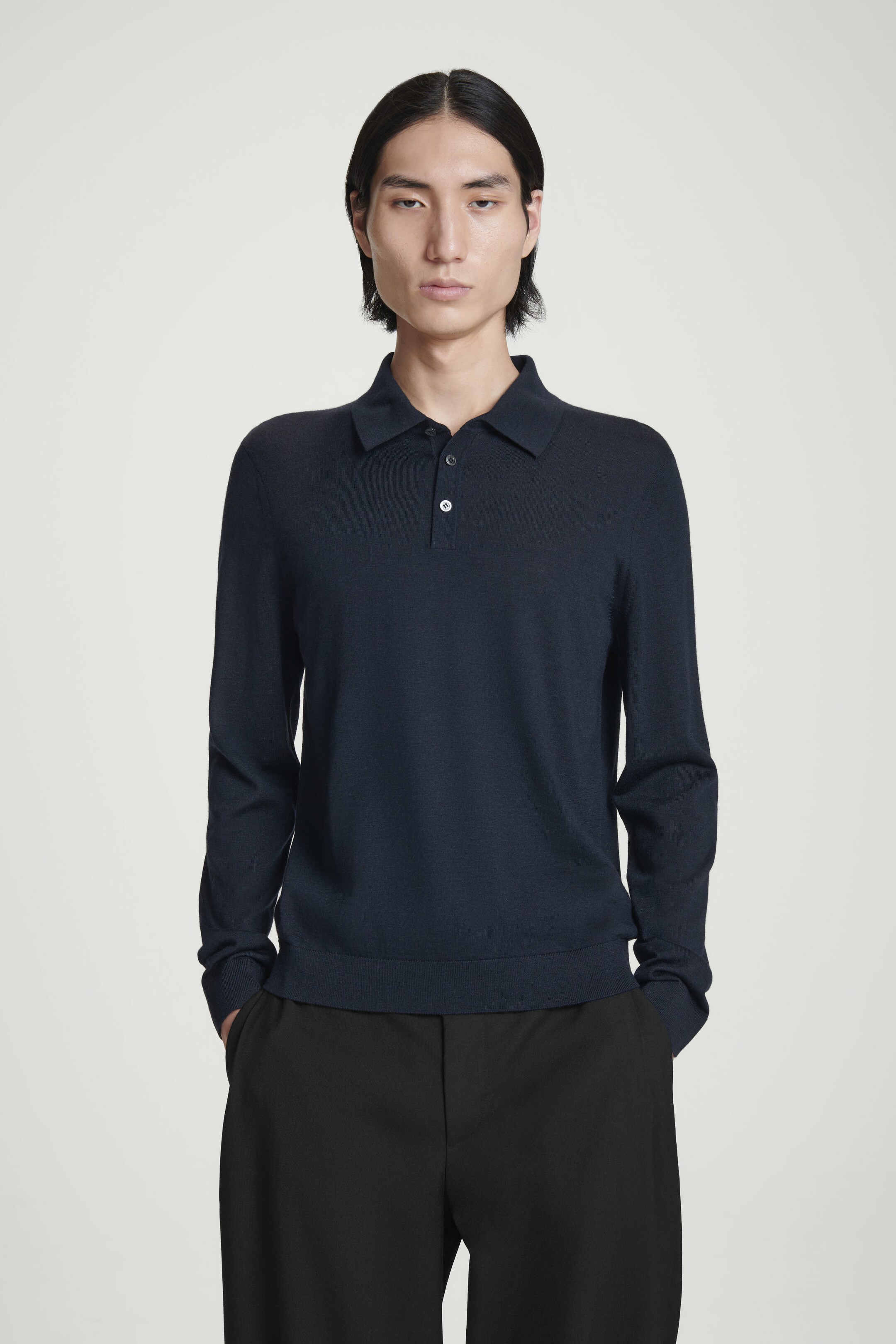 SLIM MERINO WOOL POLO SHIRT