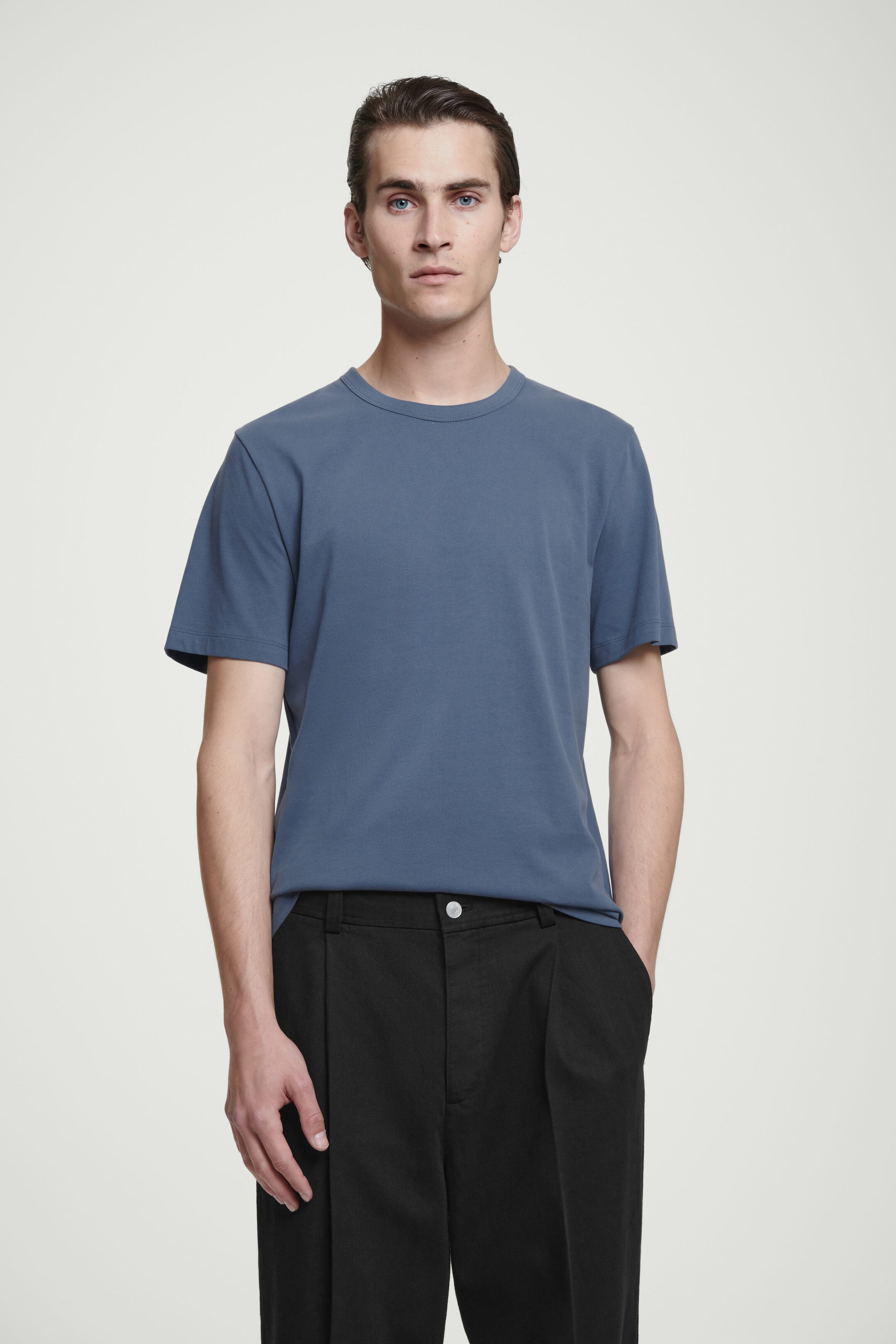 REGULAR LIGHTWEIGHT BRUSHED-COTTON T-SHIRT