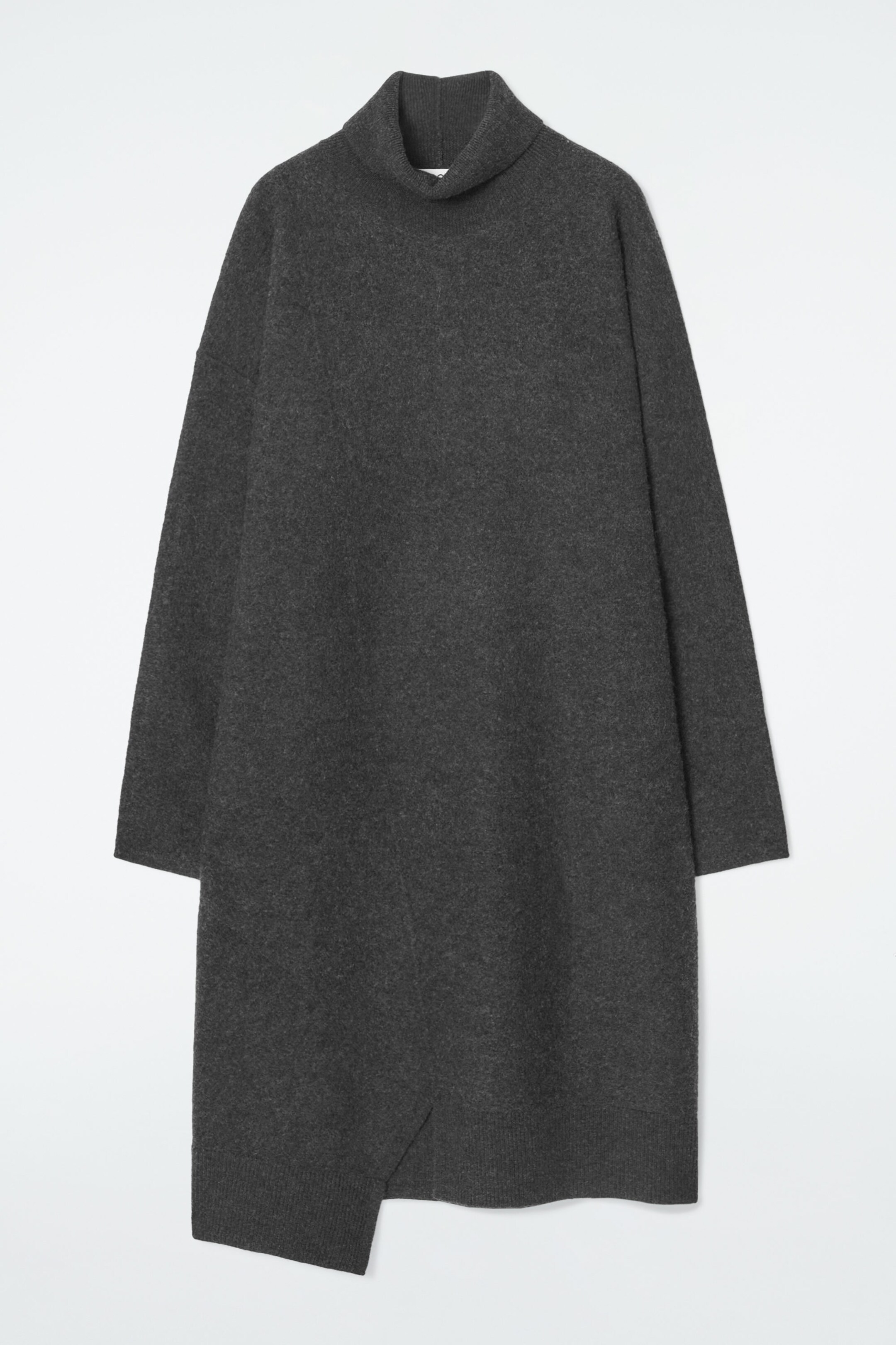 ASYMMETRIC MERINO WOOL DRESS