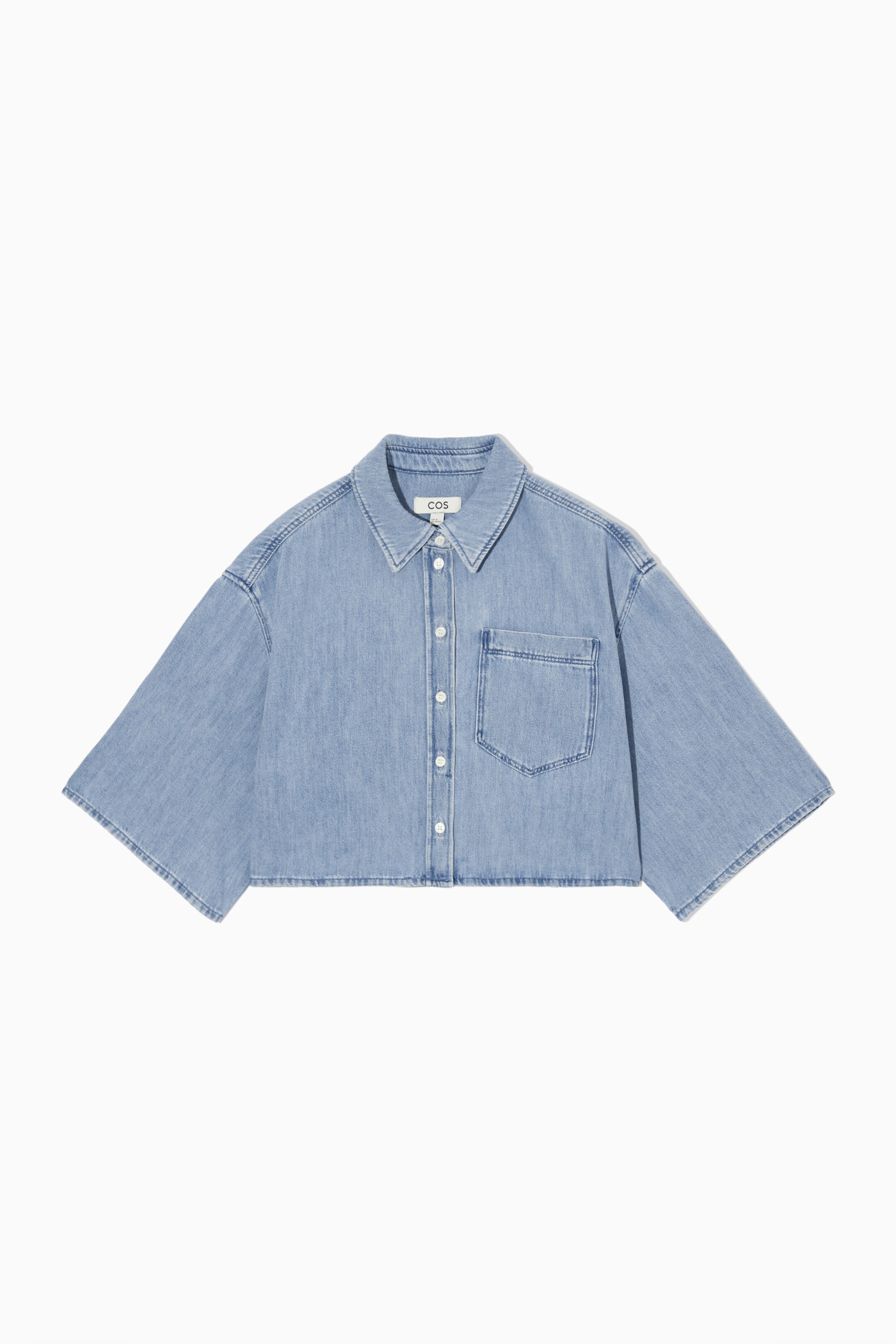 CROPPED DENIM SHIRT