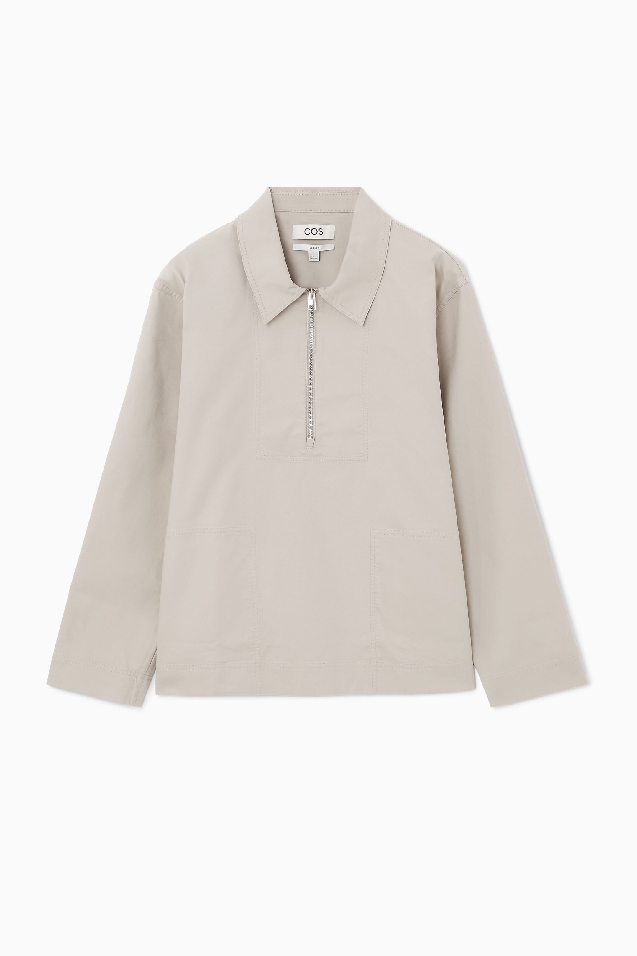 TWILL HALF-ZIP POLO SHIRT