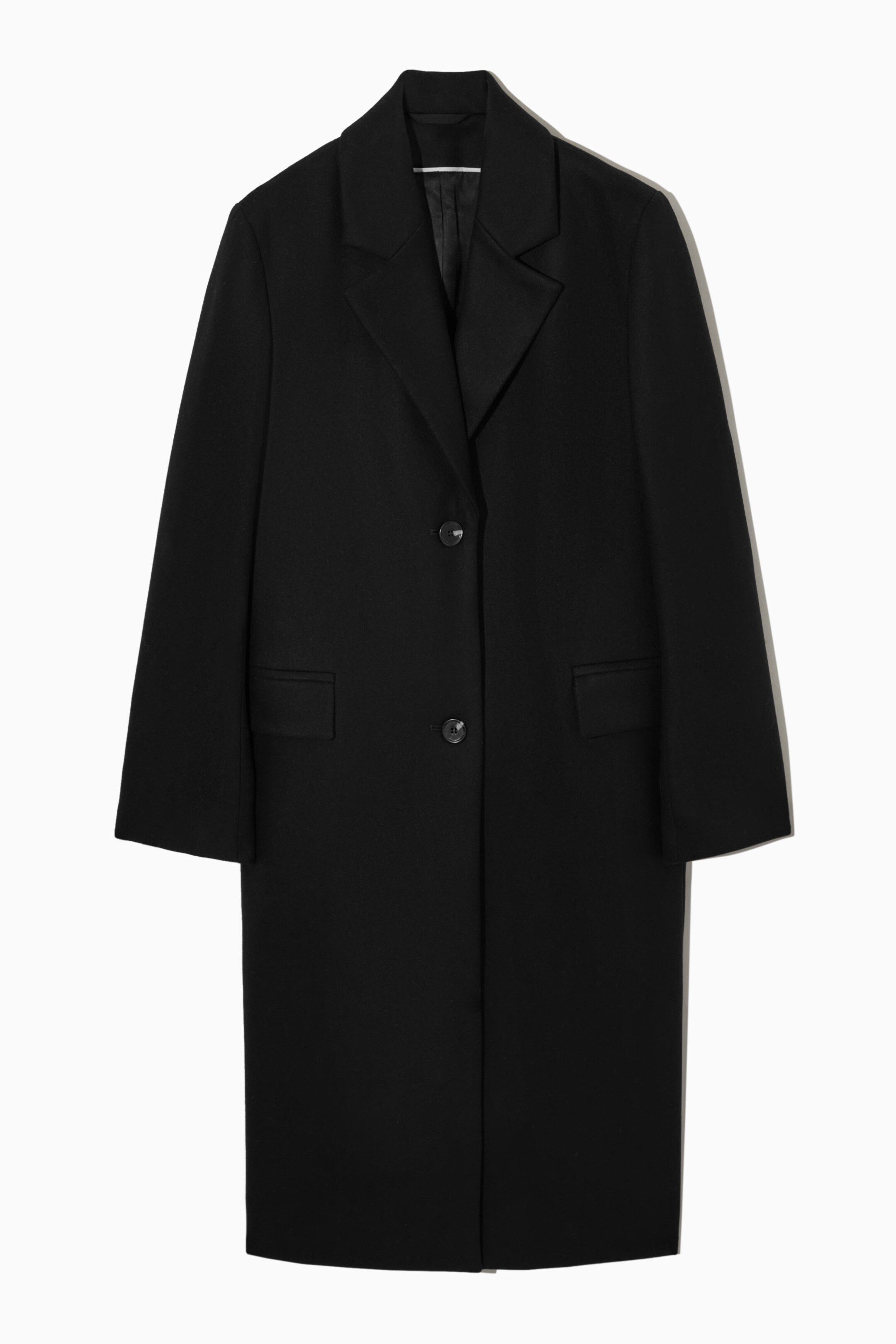 SINGLE-BREASTED WOOL-BLEND COAT