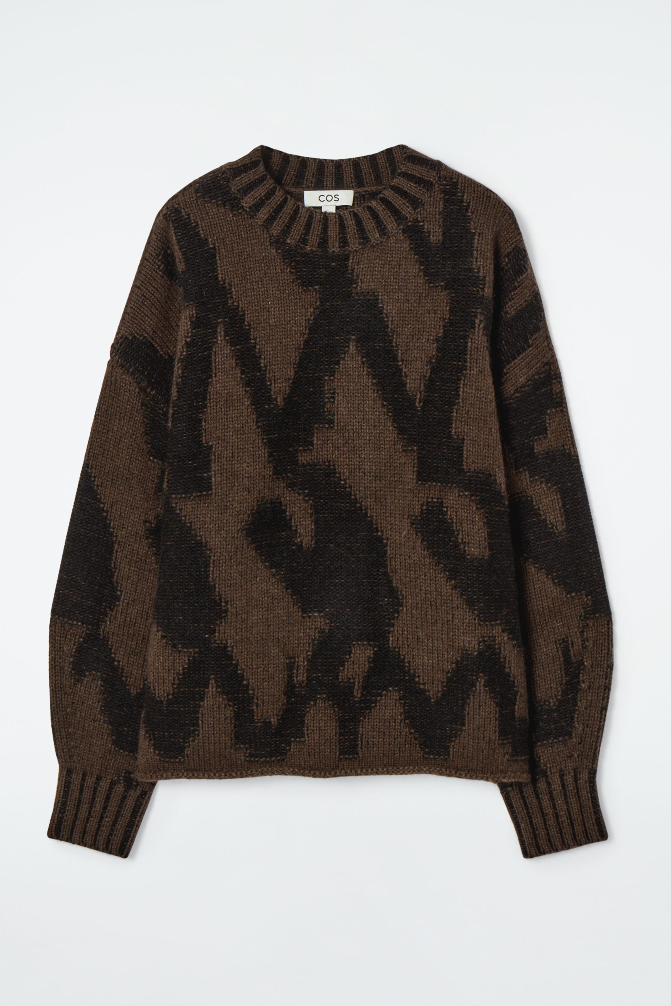 ABSTRACT WOOL-JACQUARD JUMPER