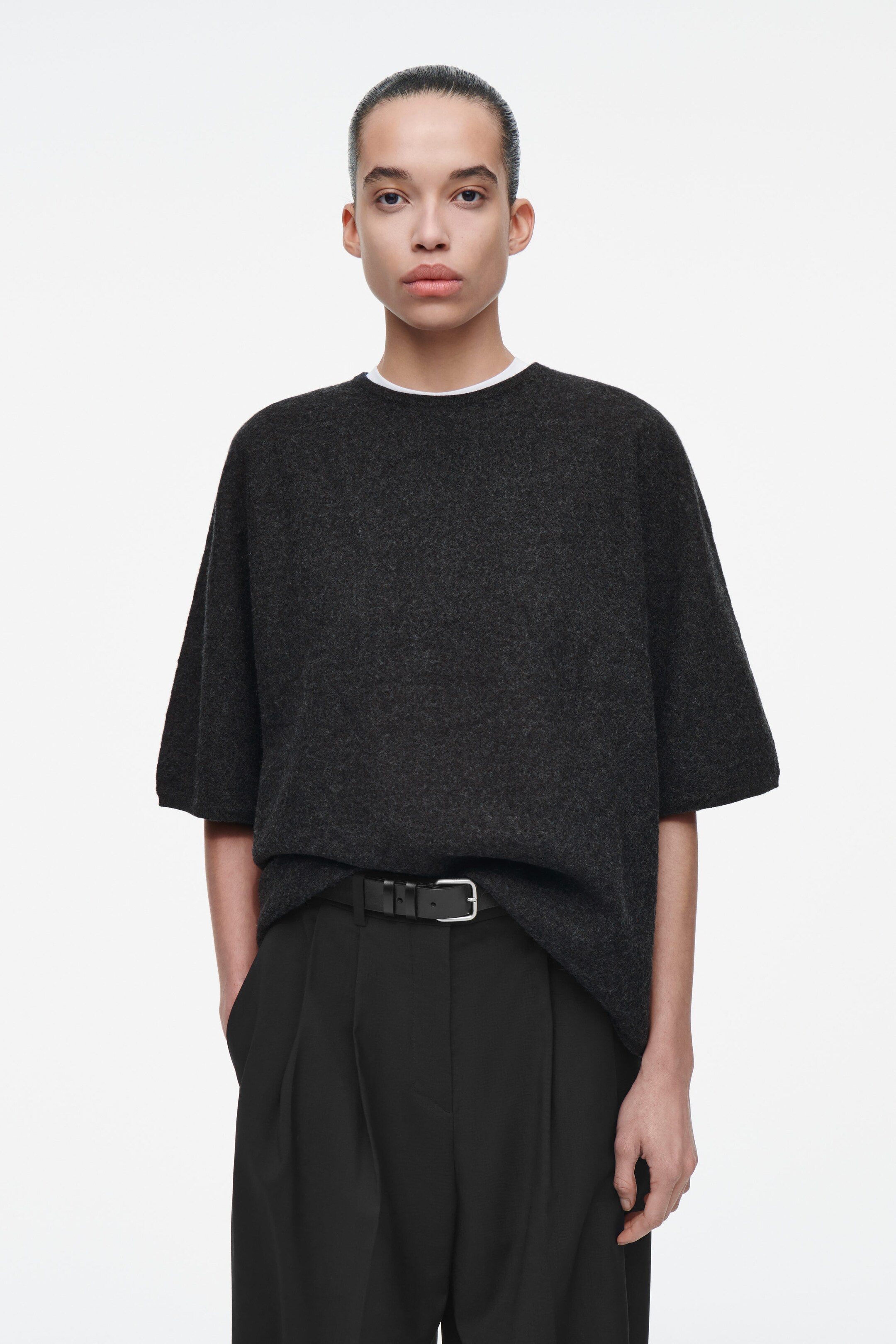 OVERSIZED BOILED MERINO WOOL T-SHIRT