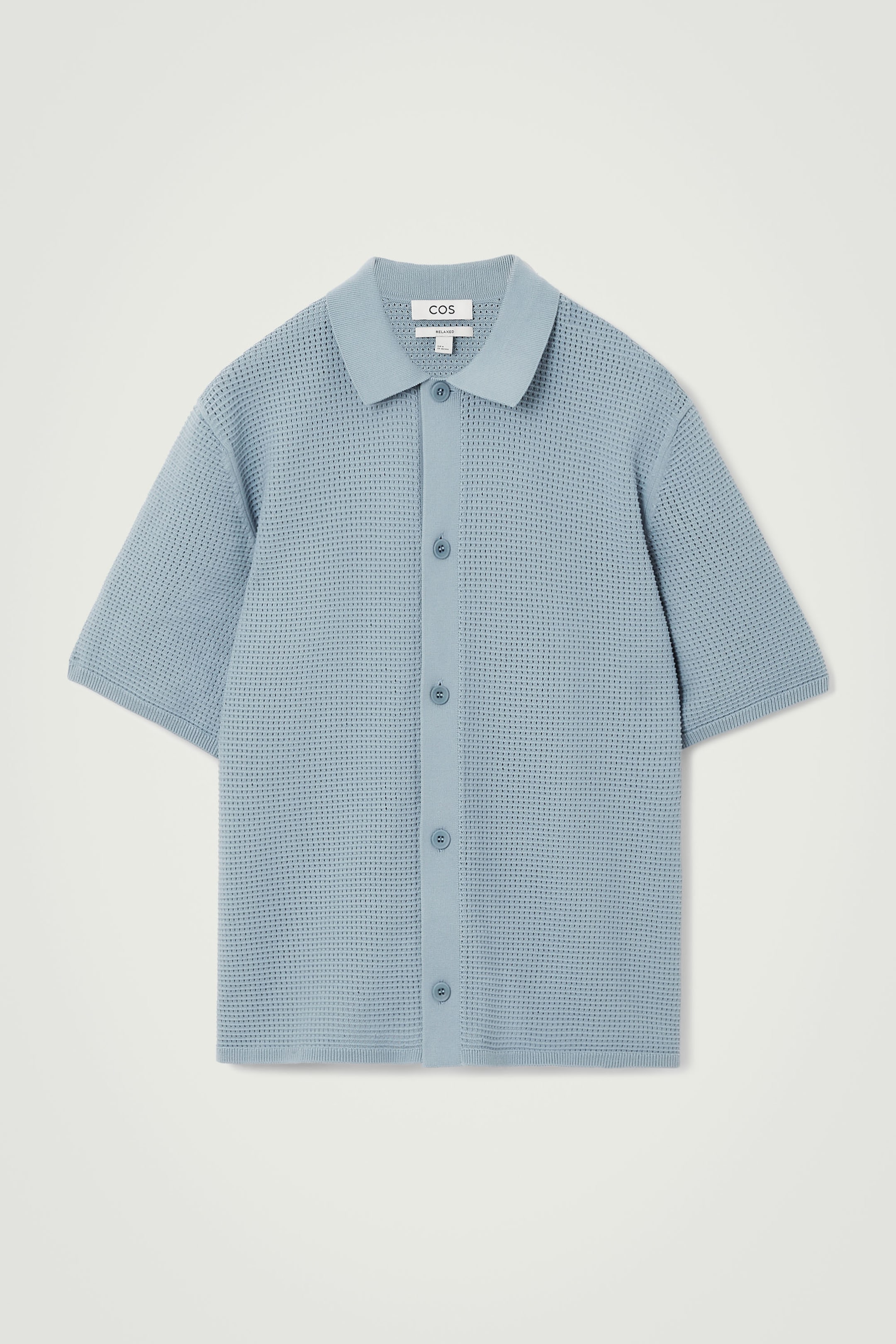 OPEN-KNIT SHORT-SLEEVE SHIRT