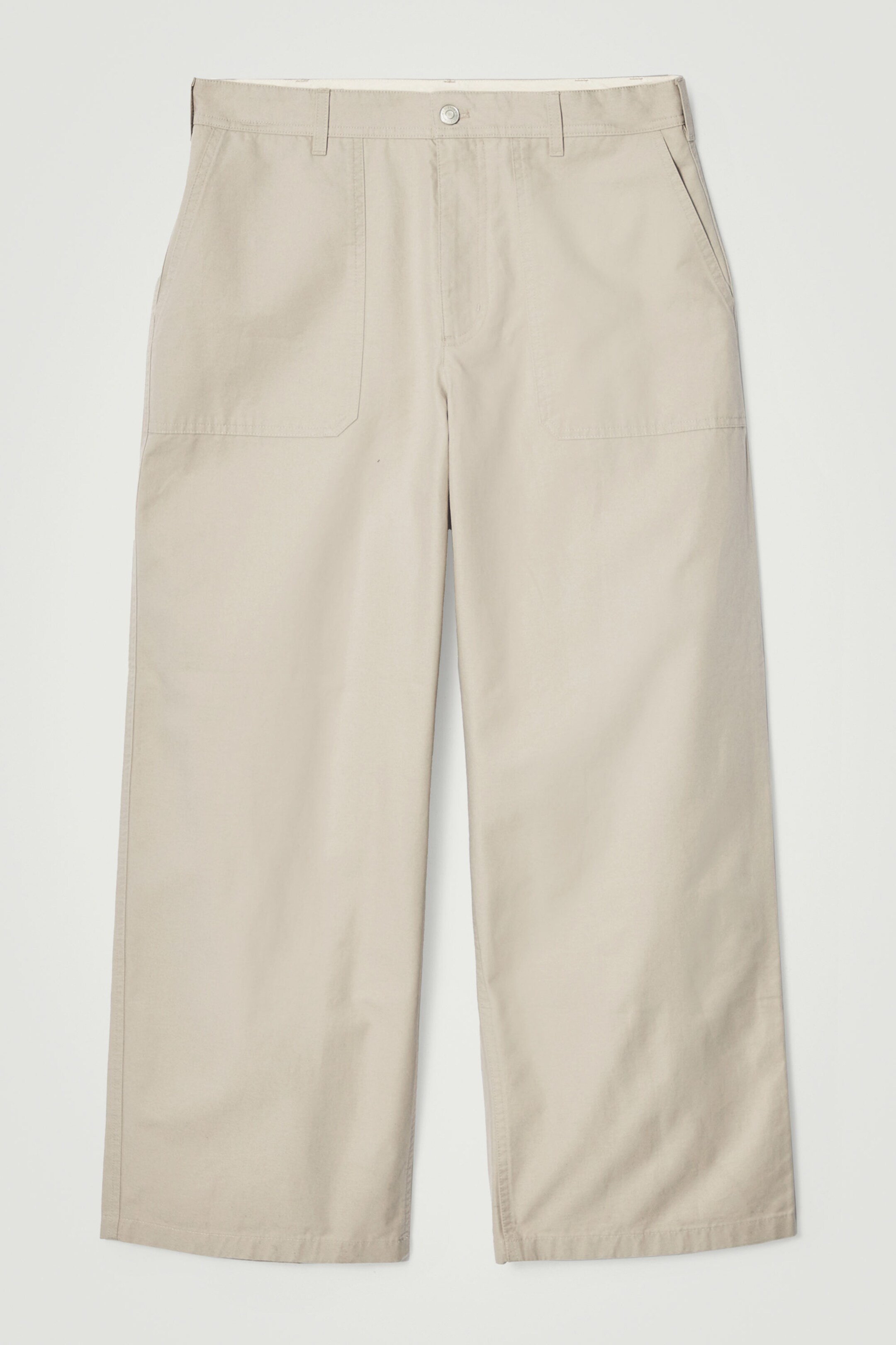 WIDE-LEG COTTON UTILITY TROUSERS