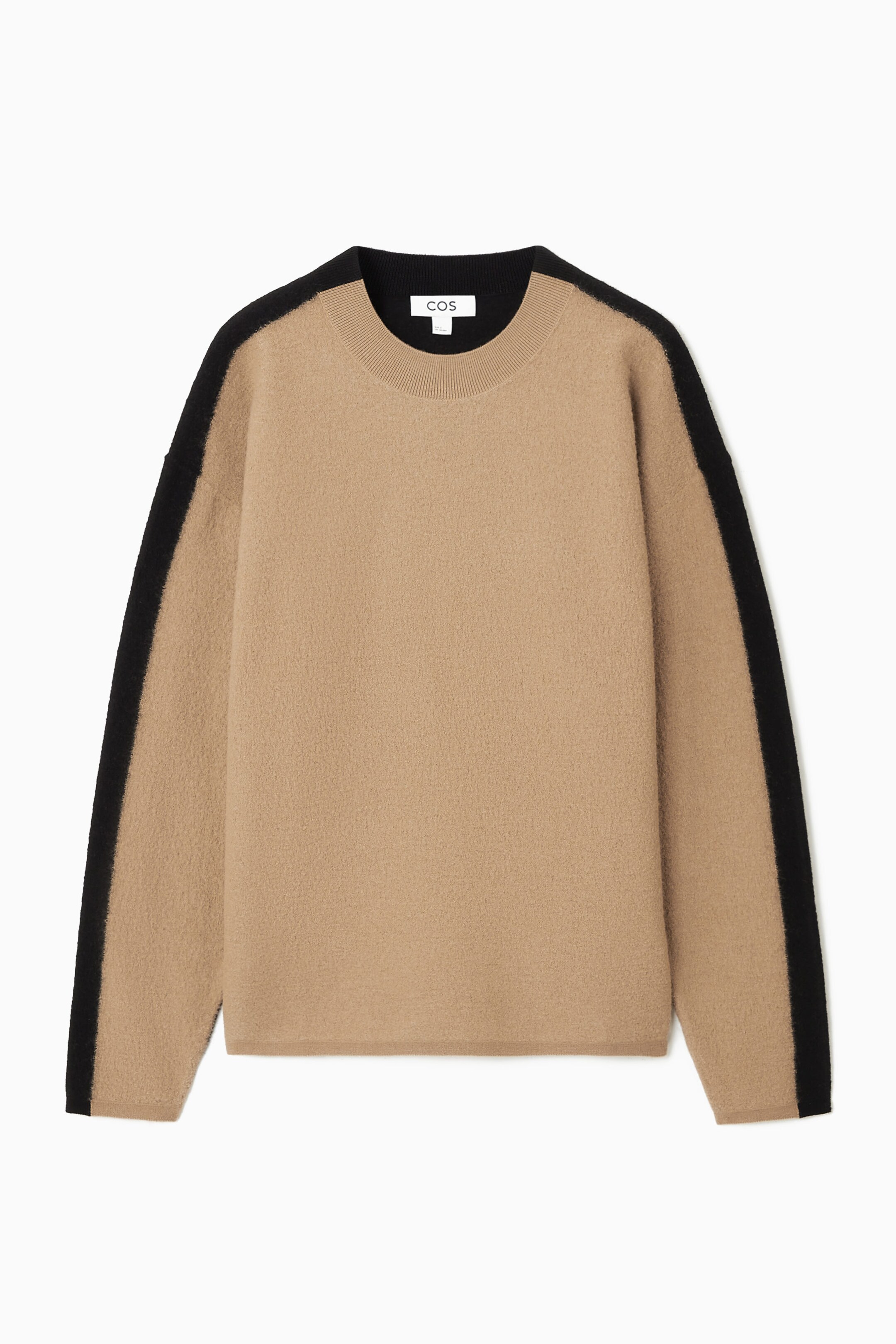 TWO-TONE BOILED MERINO WOOL JUMPER