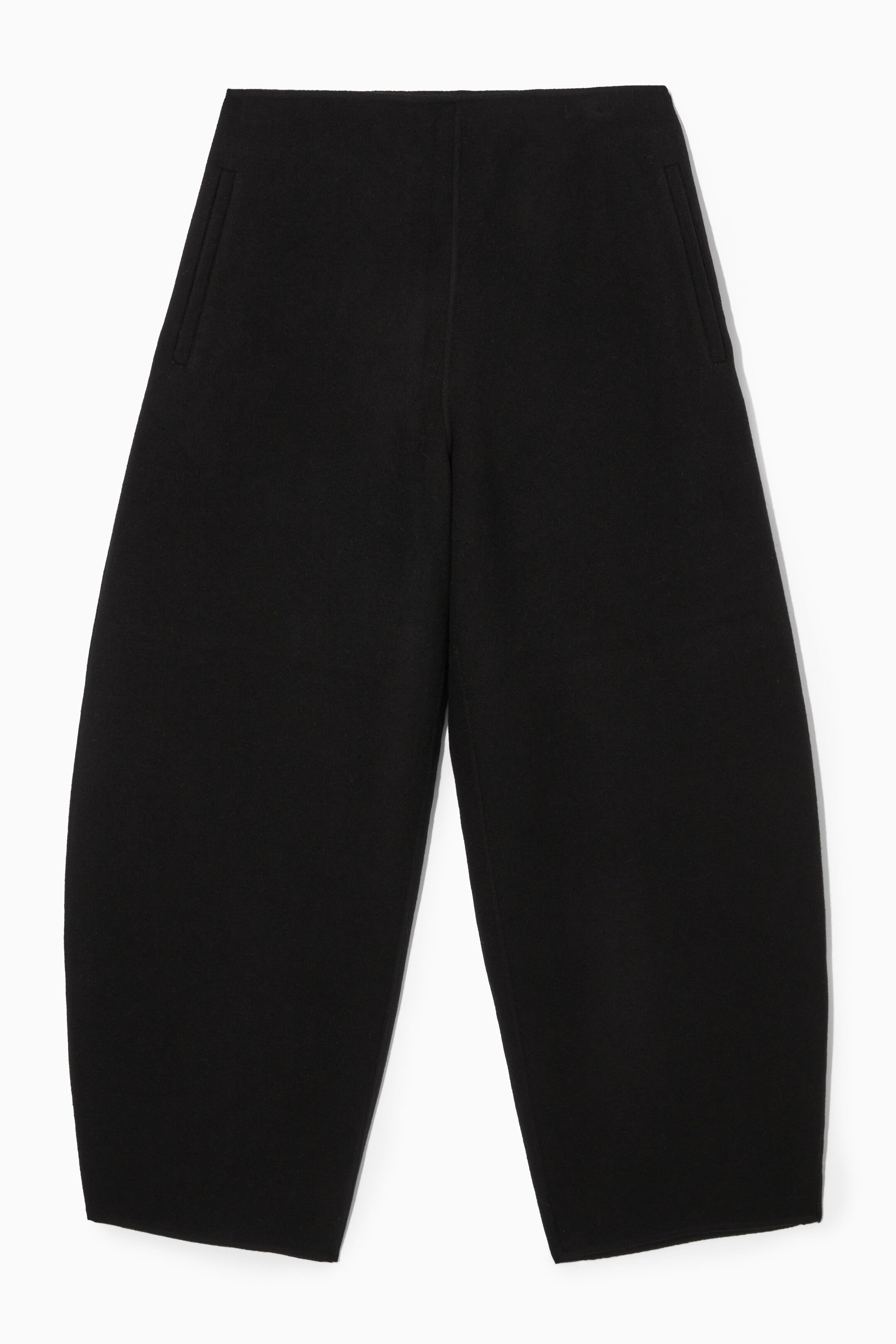 DOUBLE-FACED WOOL BALLOON-LEG TROUSERS