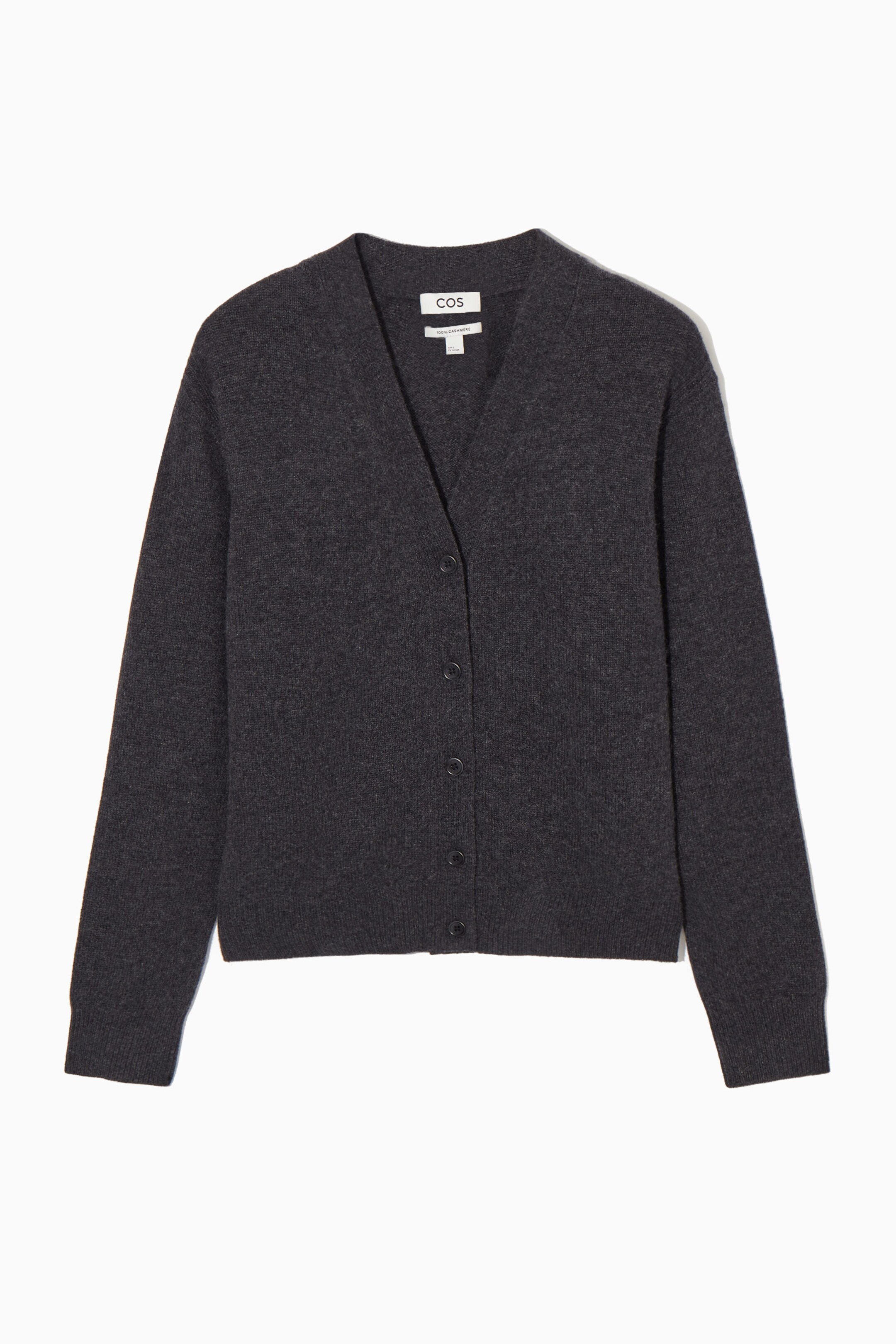 Dark grey cashmere cardigan hotsell