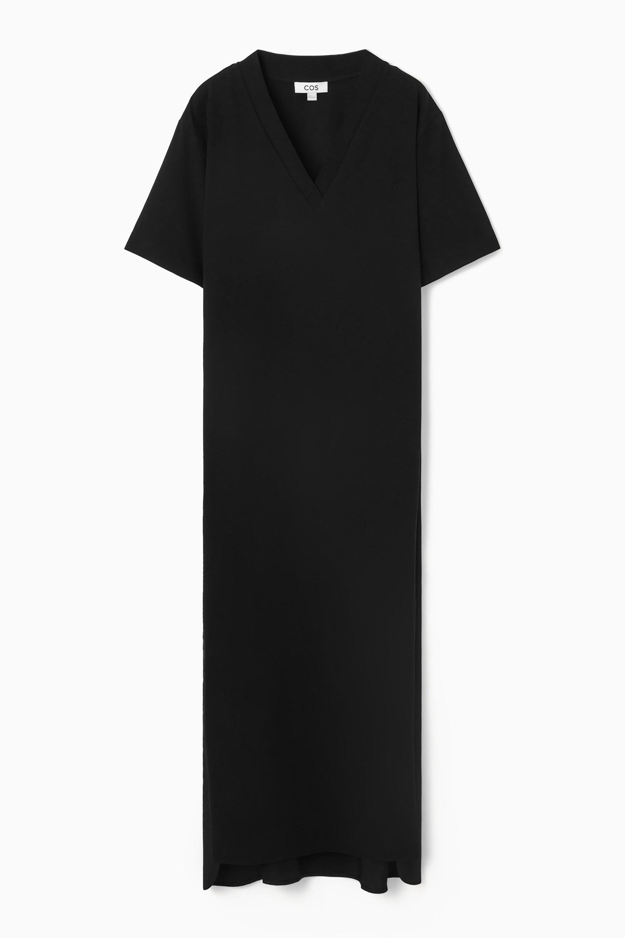 V-NECK MIDI DRESS