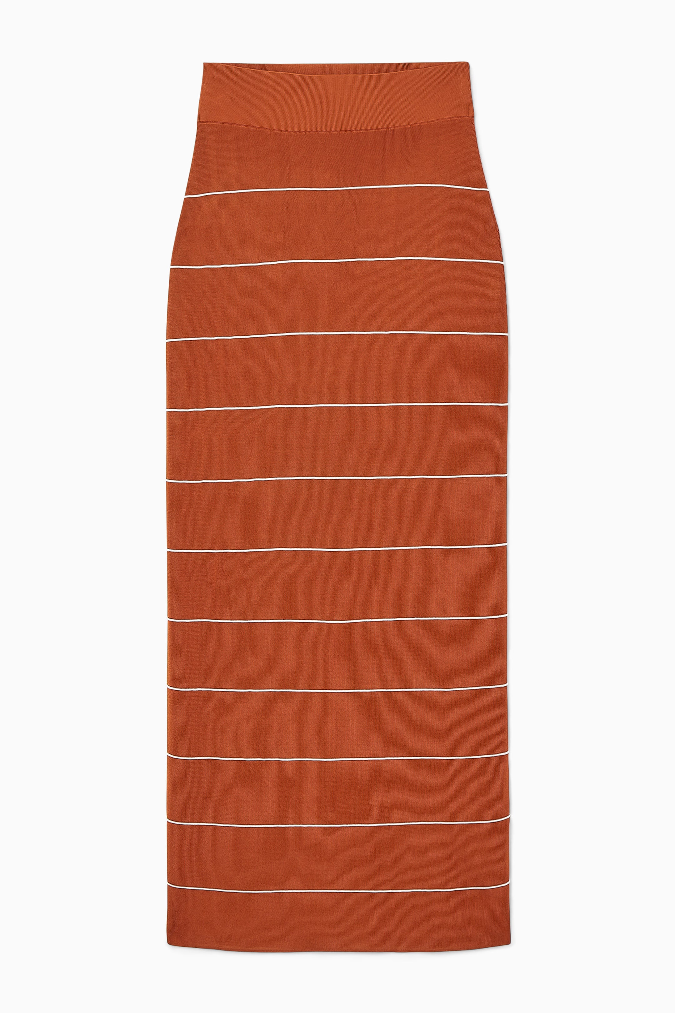 STRIPED KNITTED MAXI SKIRT