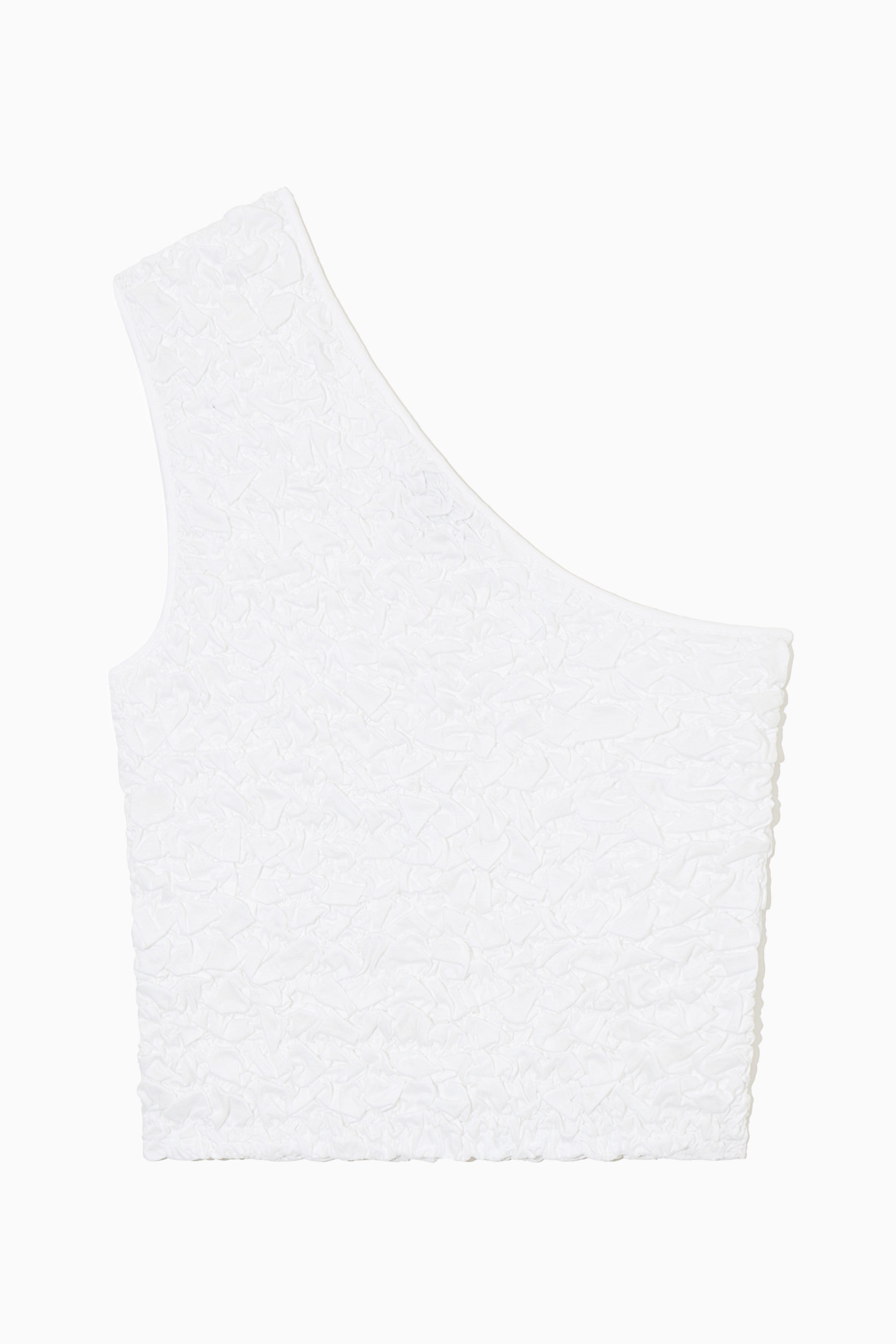 SMOCKED ONE-SHOULDER TANK TOP