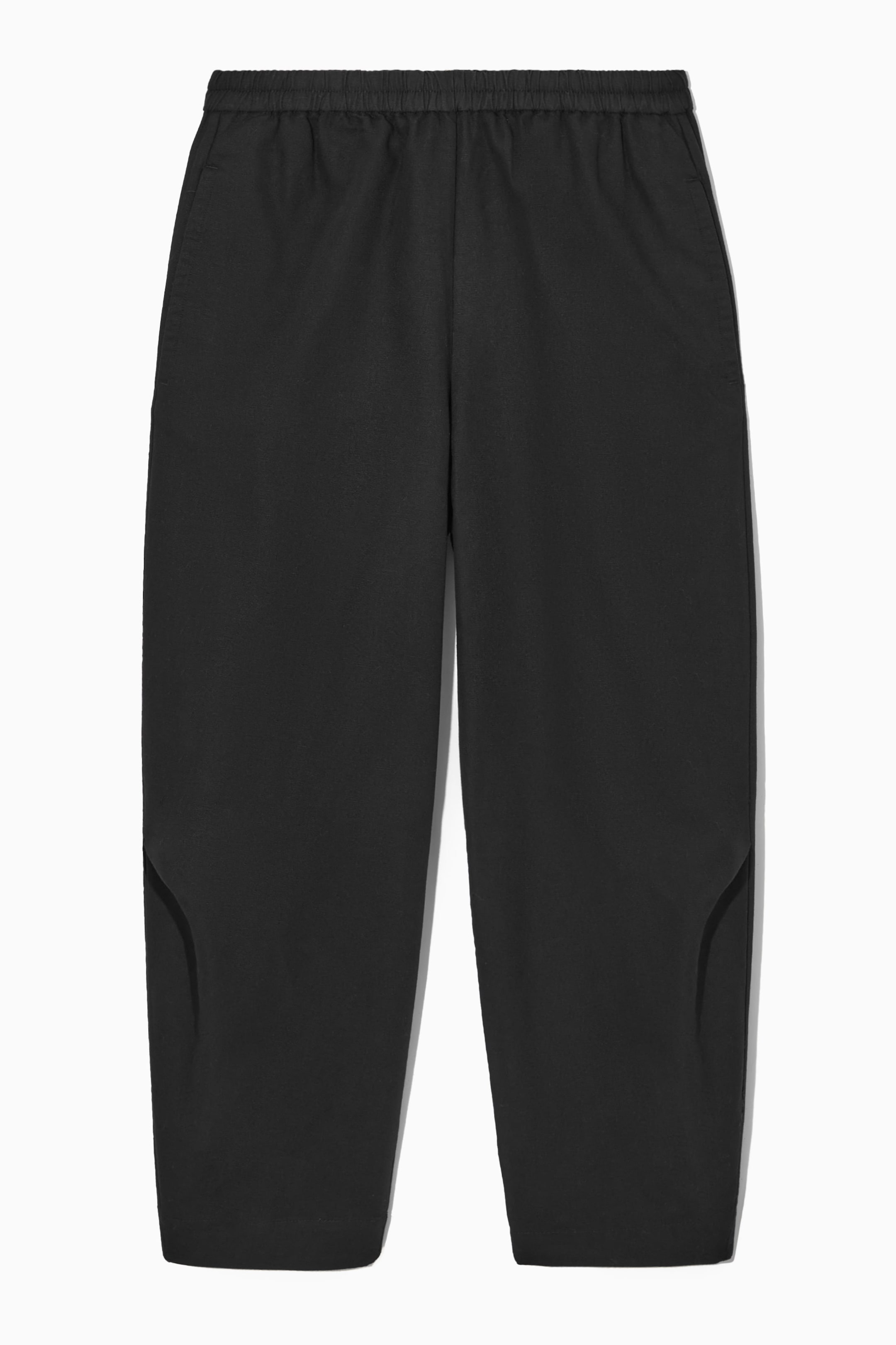 RELAXED-FIT ELASTICATED CANVAS TROUSERS