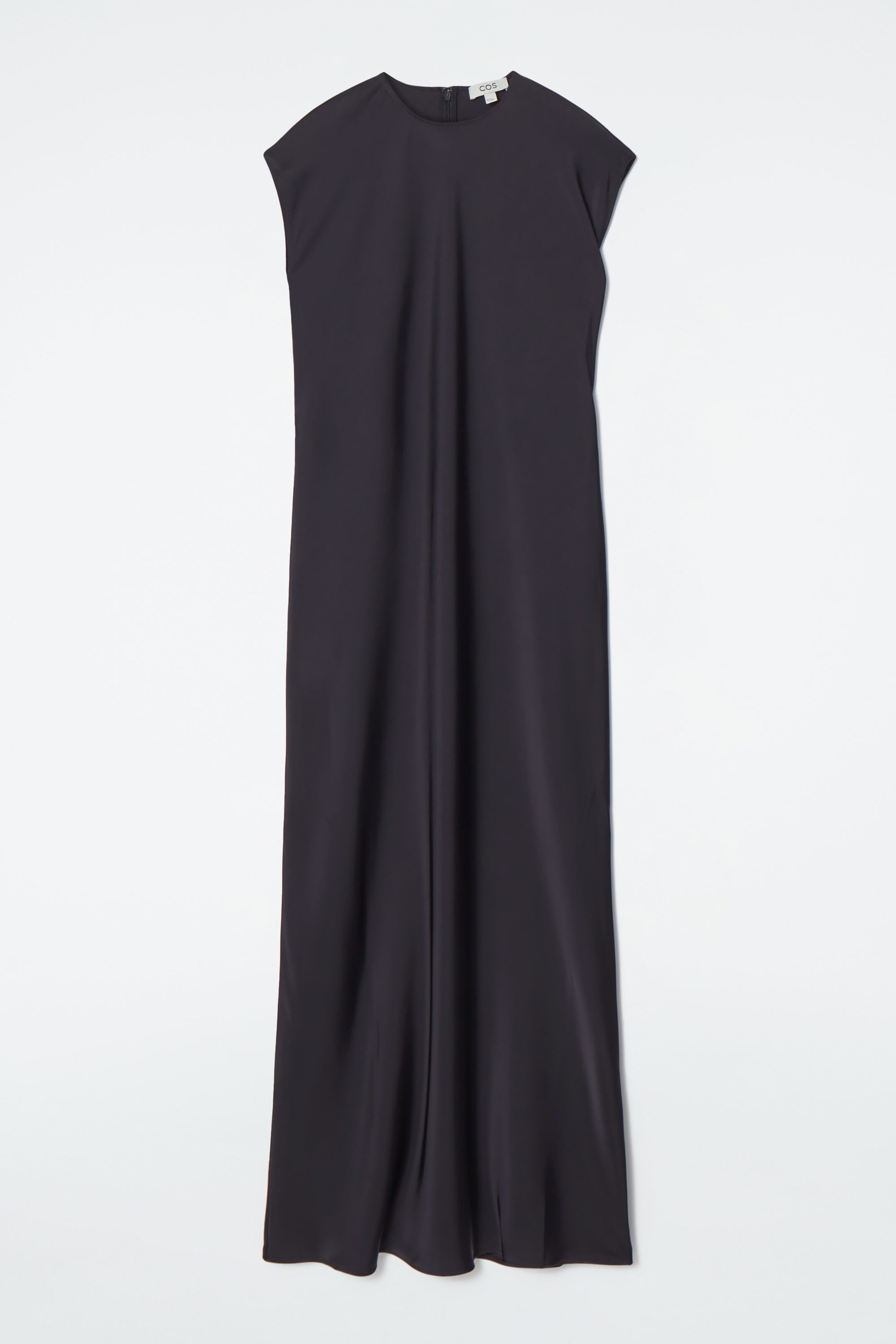 TIE-DETAIL SATIN MIDI DRESS