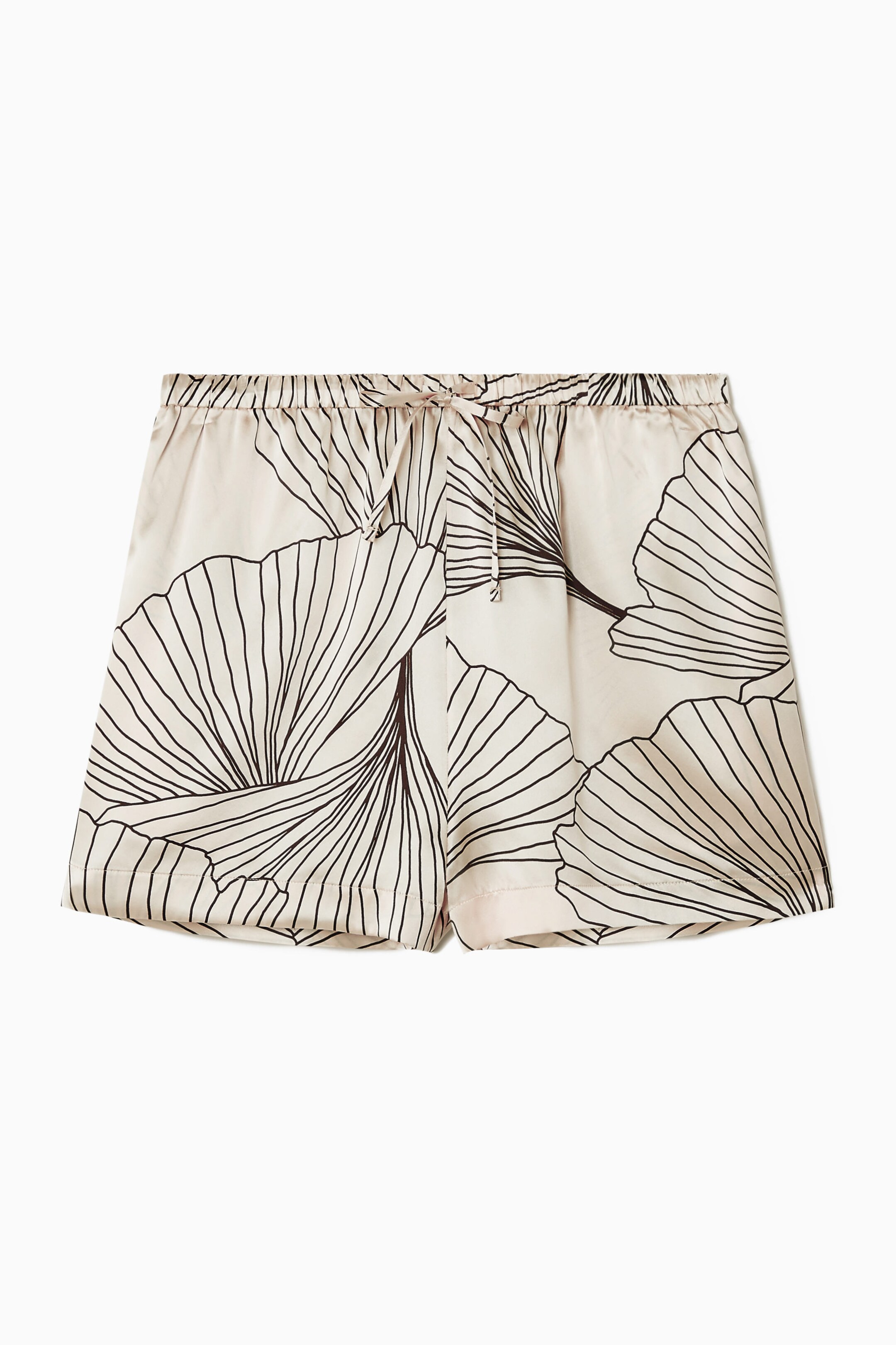 SHORTS AUS SEIDE MIT FLORALEM PRINT