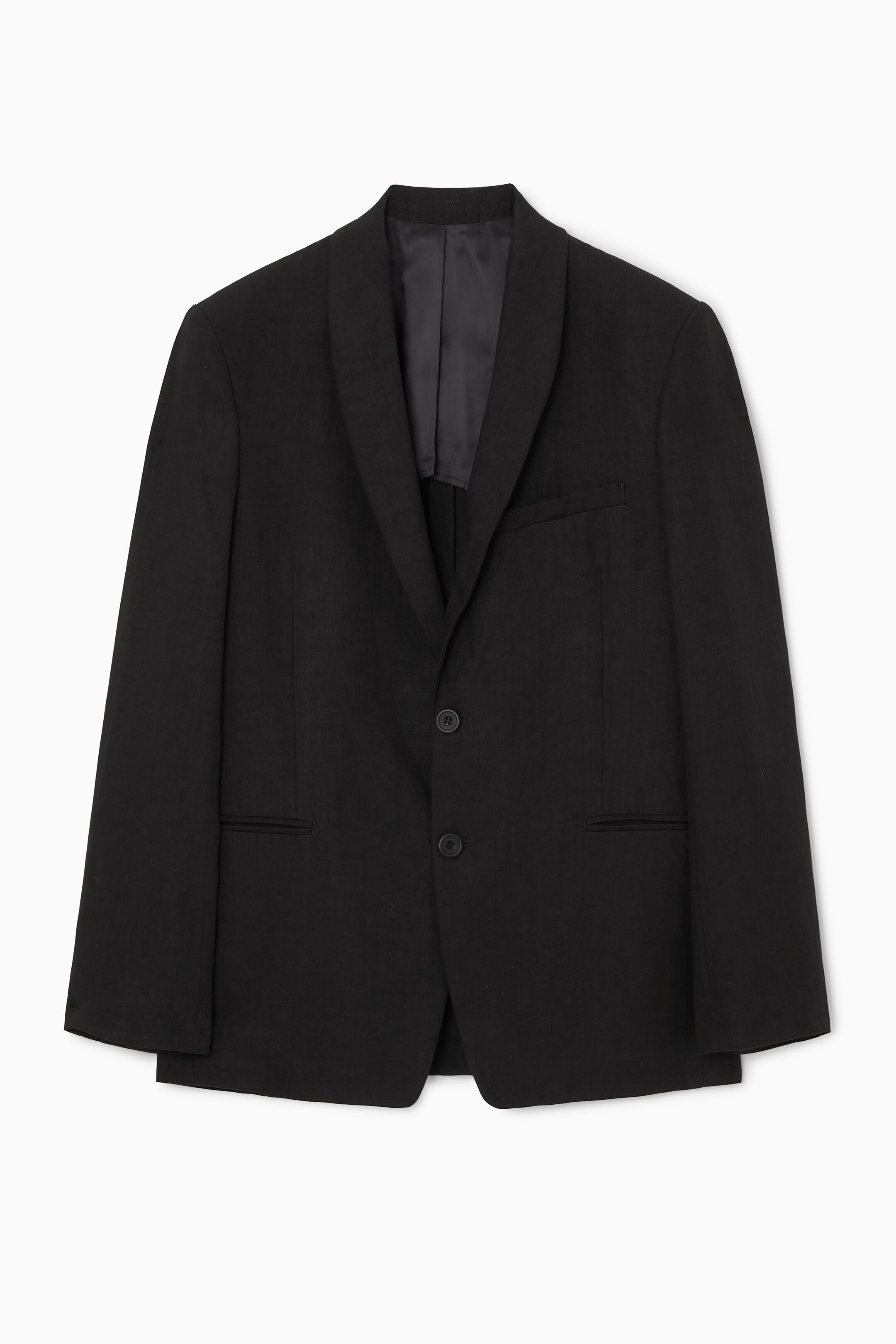 EINREIHIGER LEINEN-BLAZER MIT NORMALER PASSFORM