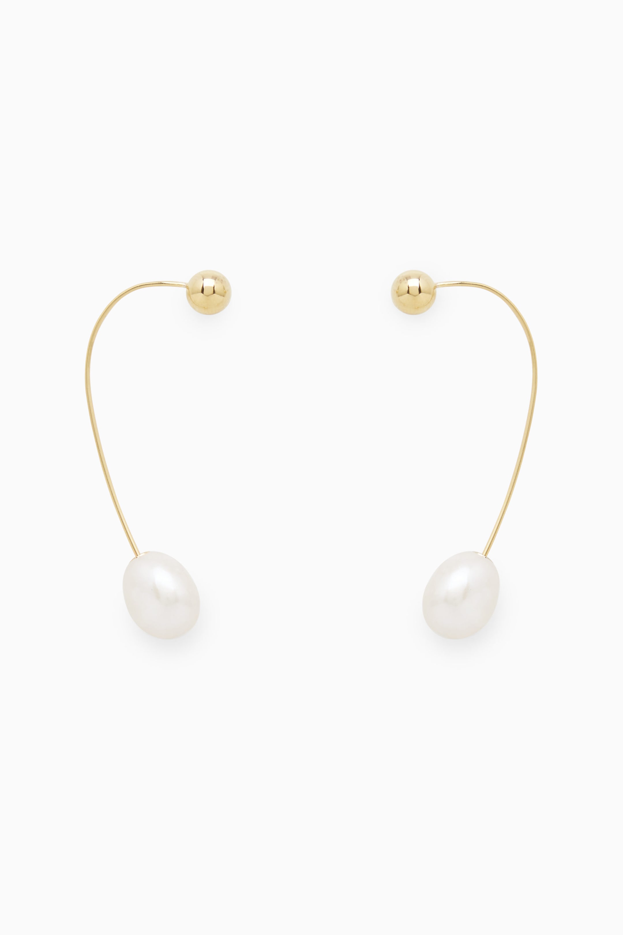 GOLD VERMEIL FRESHWATER PEARL DROP EARRINGS