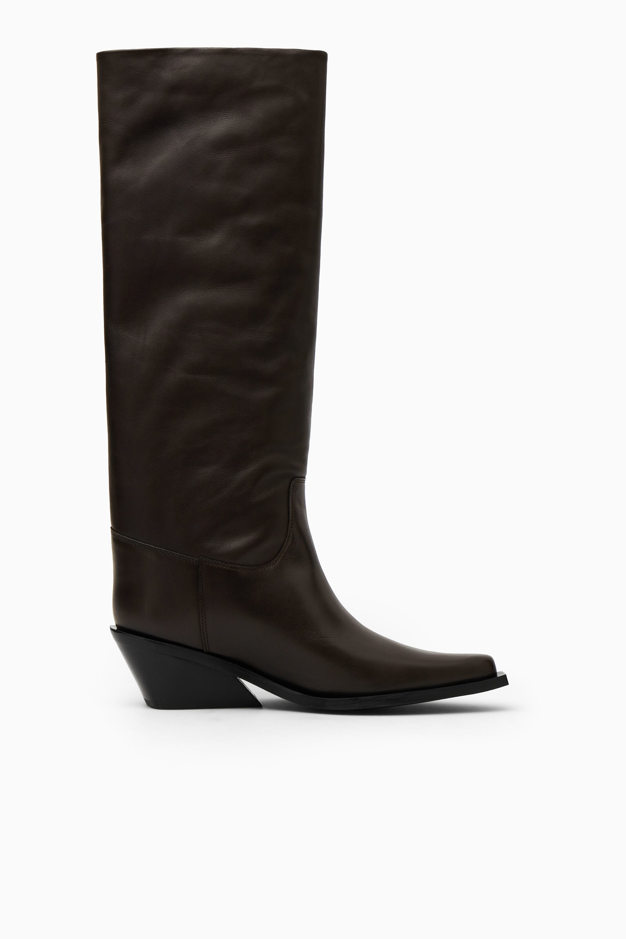 KNEE-HIGH LEATHER COWBOY BOOTS