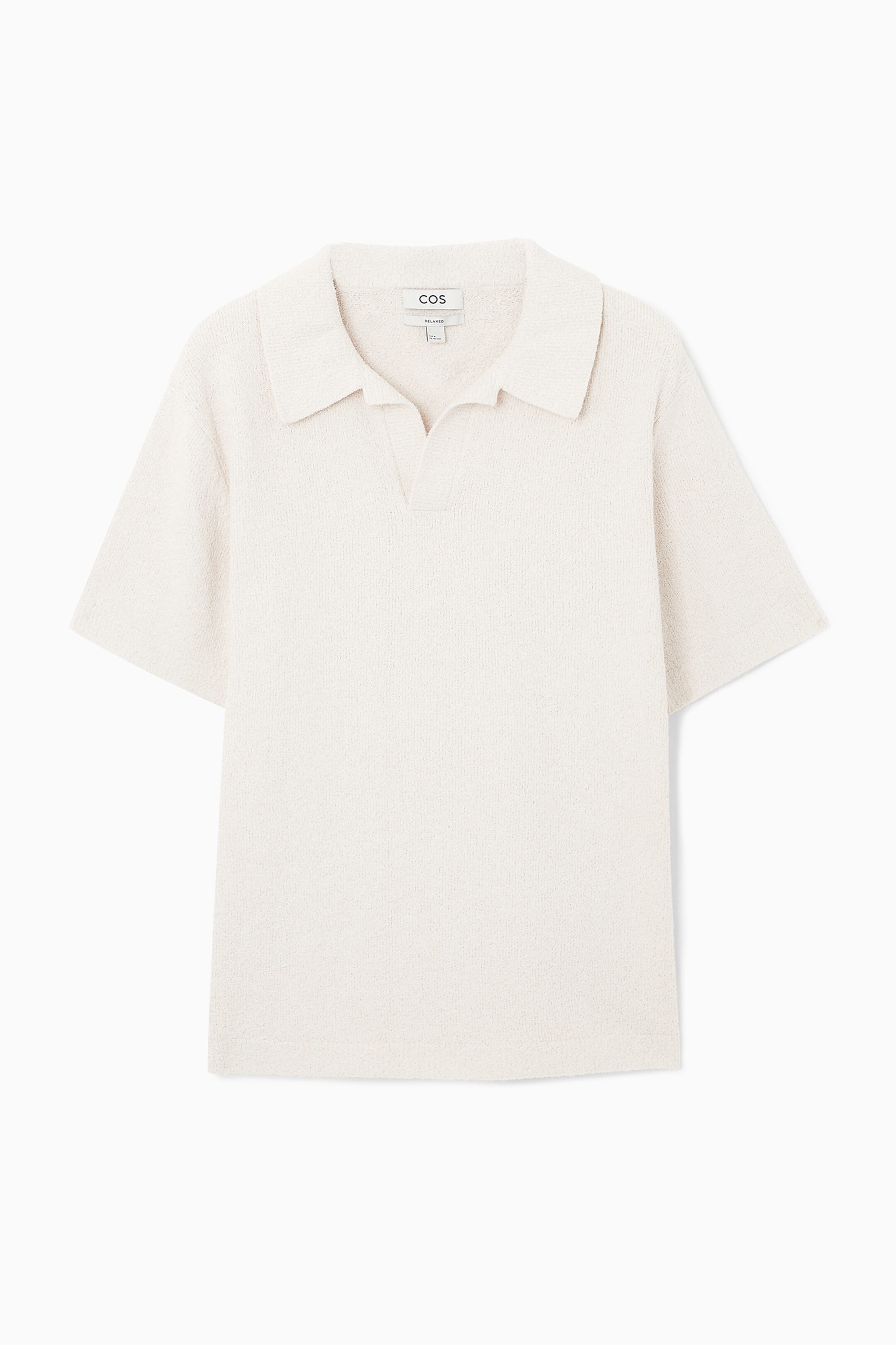 BOUCLÉ-KNIT POLO SHIRT