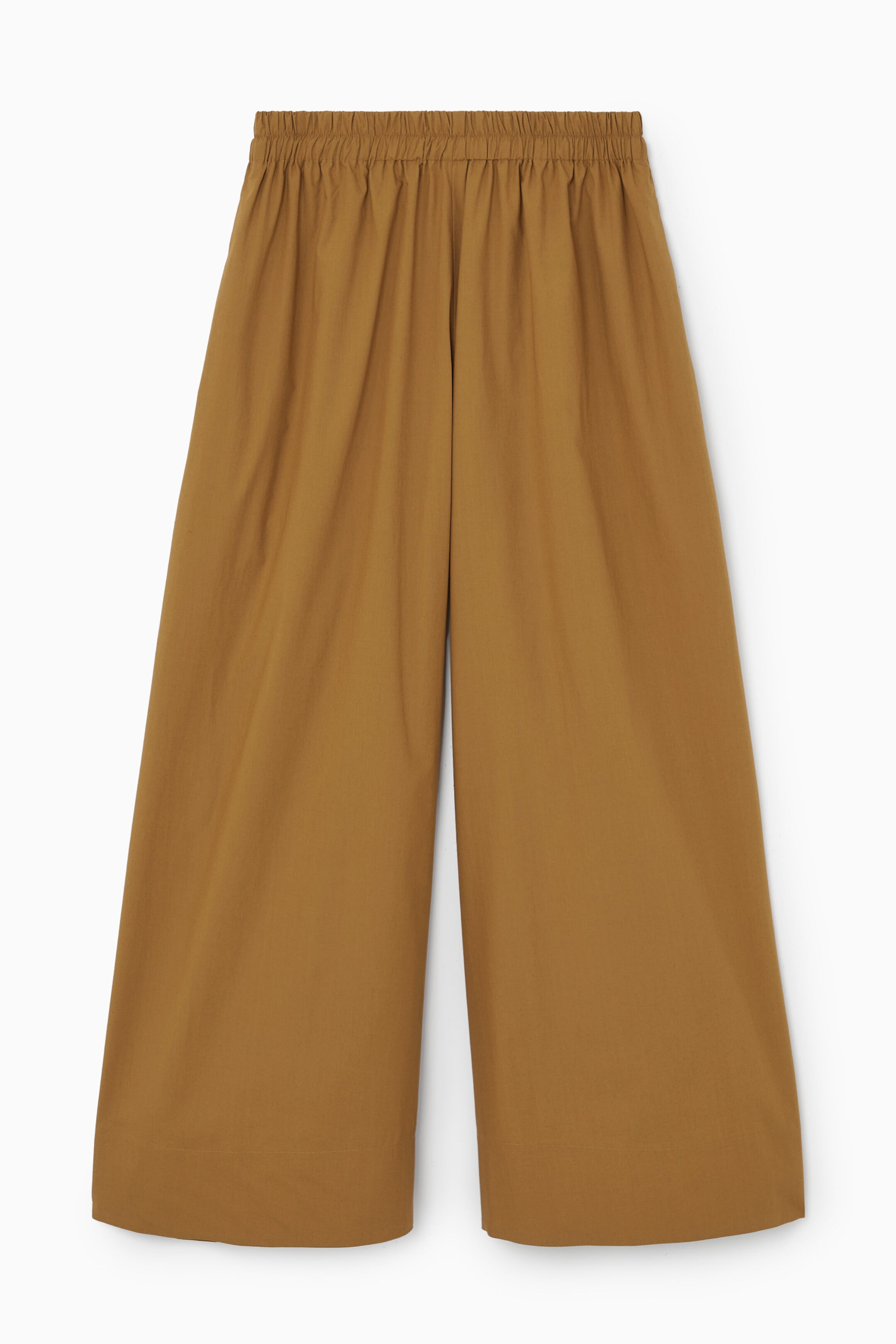 GATHERED WIDE-LEG PANTS​