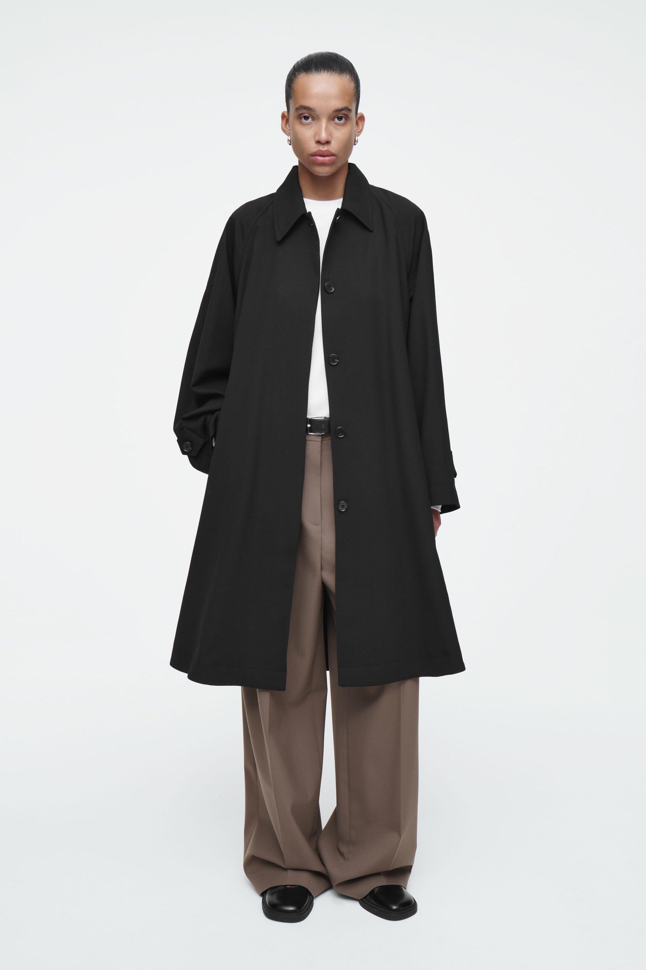 VOLUMINOUS SWING TRENCH COAT