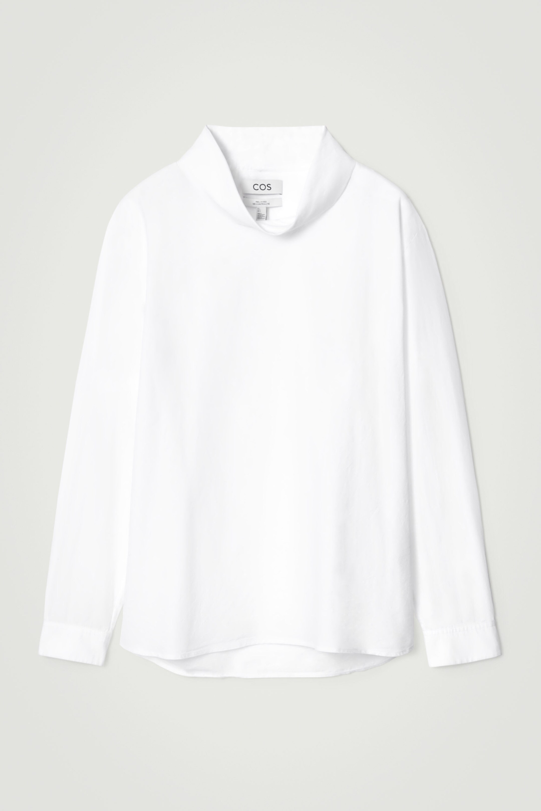 CHEMISE DÉCONTRACTÉE À COL BÉNITIER EN COTON