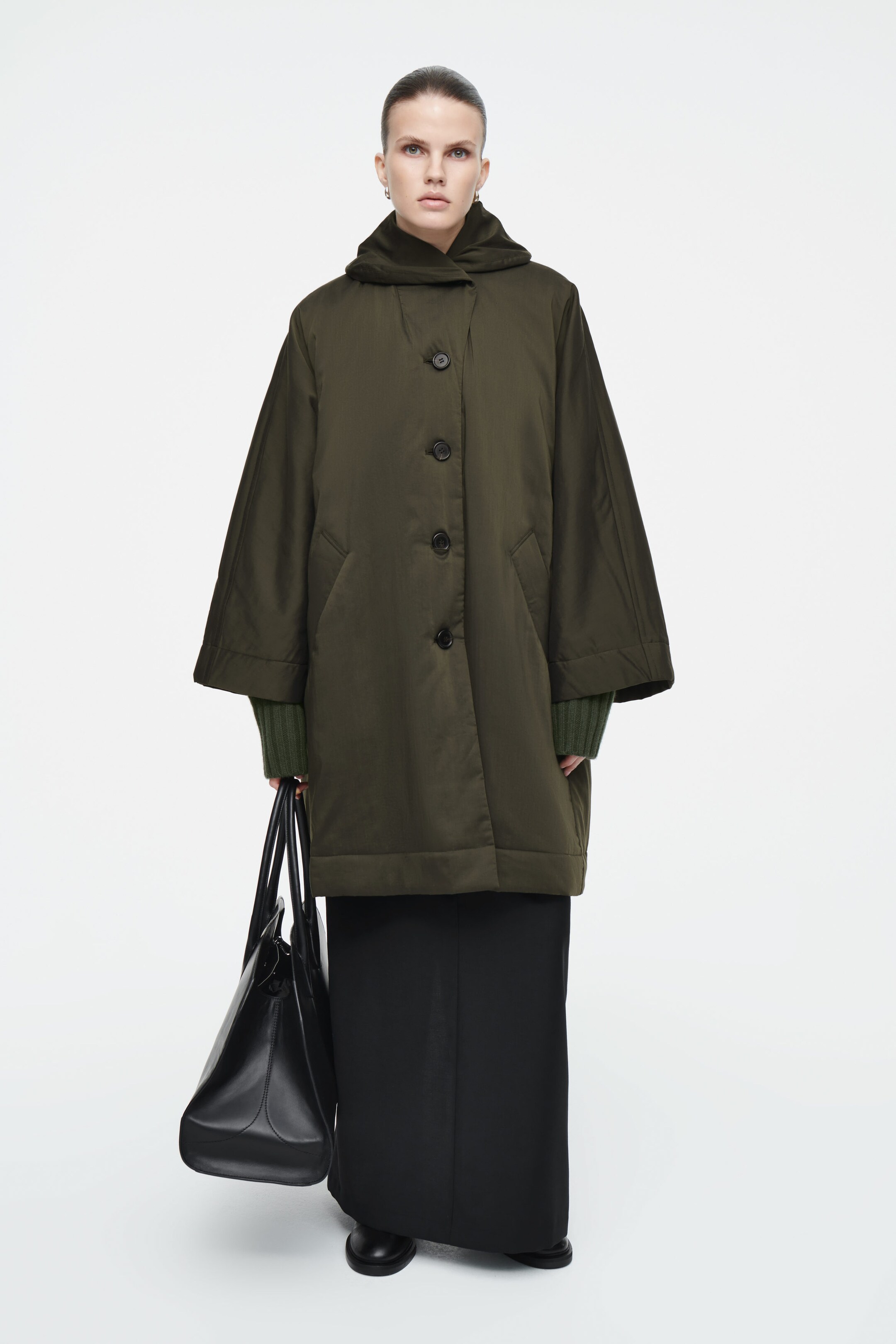 OVERSIZED SHAWL-COLLAR PADDED COAT