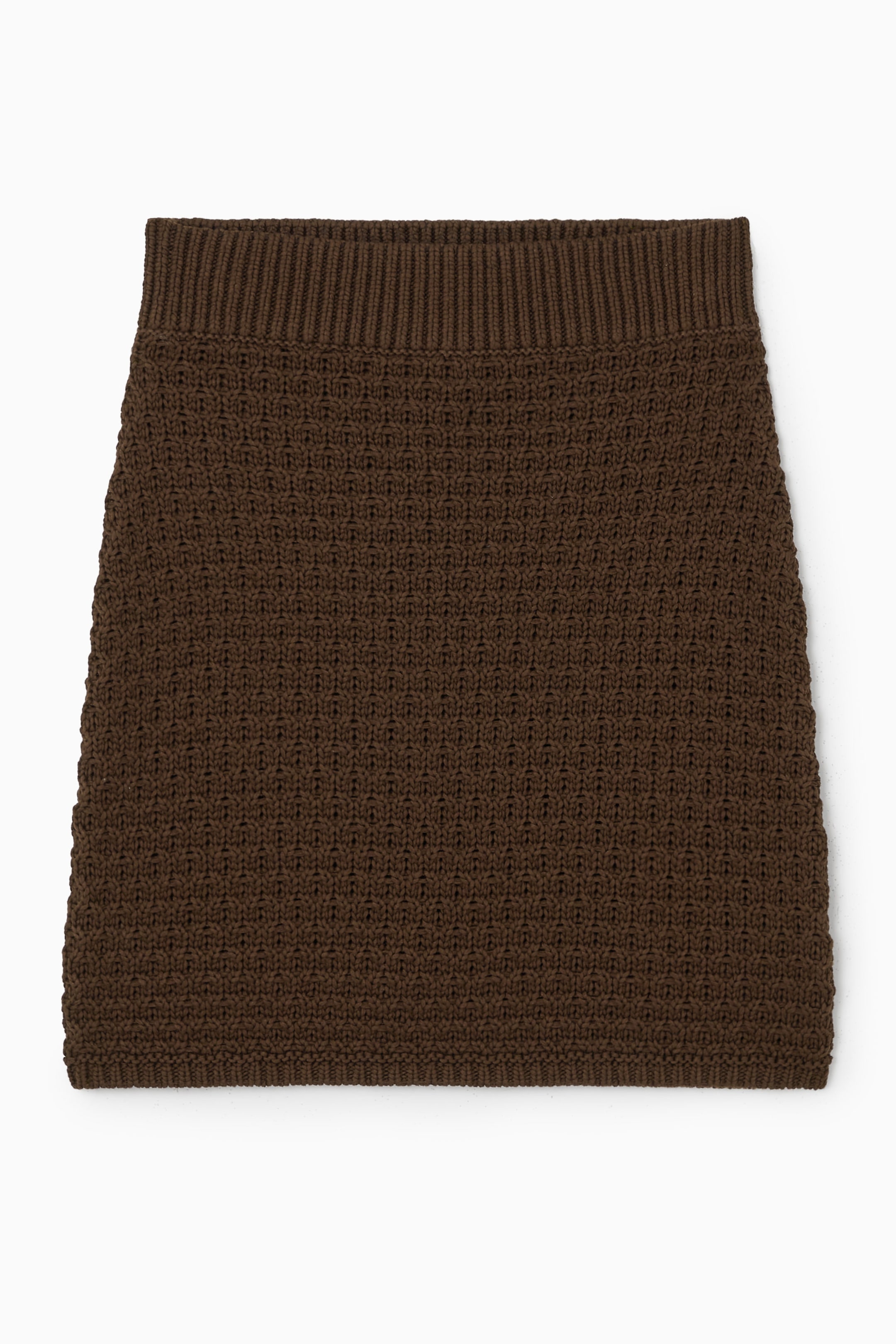 HONEYCOMB-KNIT MINI SKIRT