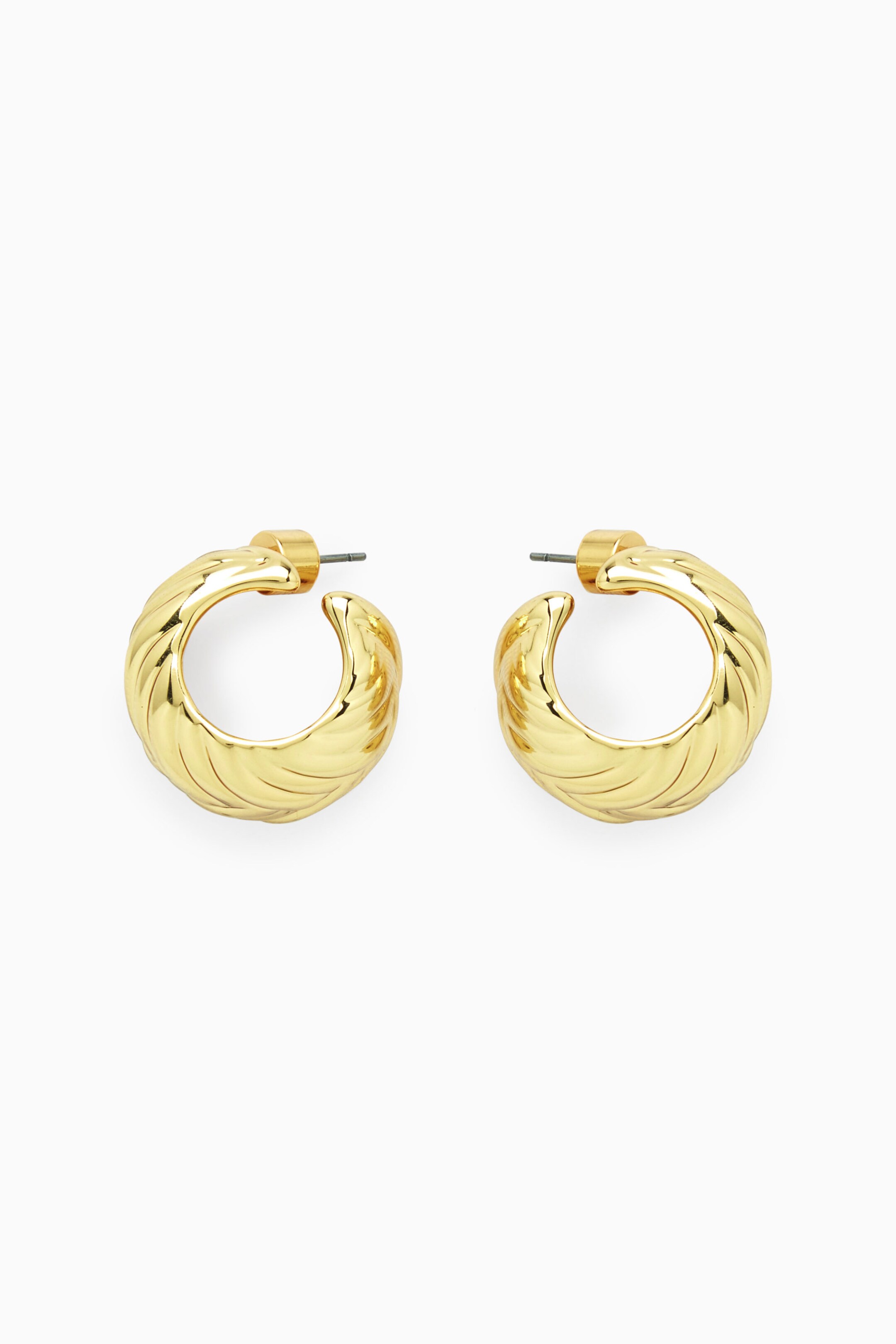 CHUNKY PLAIT HOOP EARRINGS