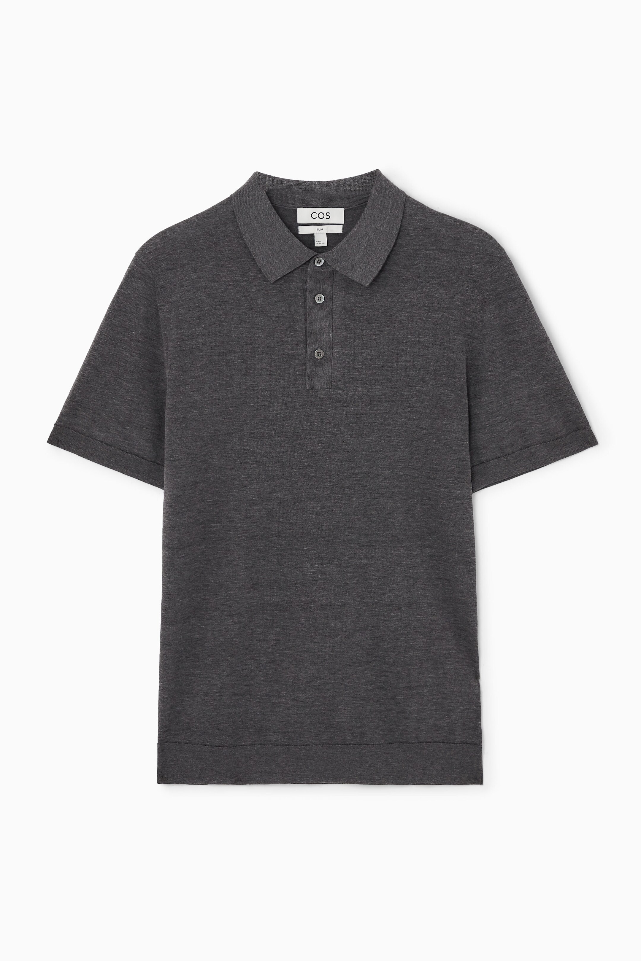 SLIM KNITTED SILK POLO SHIRT