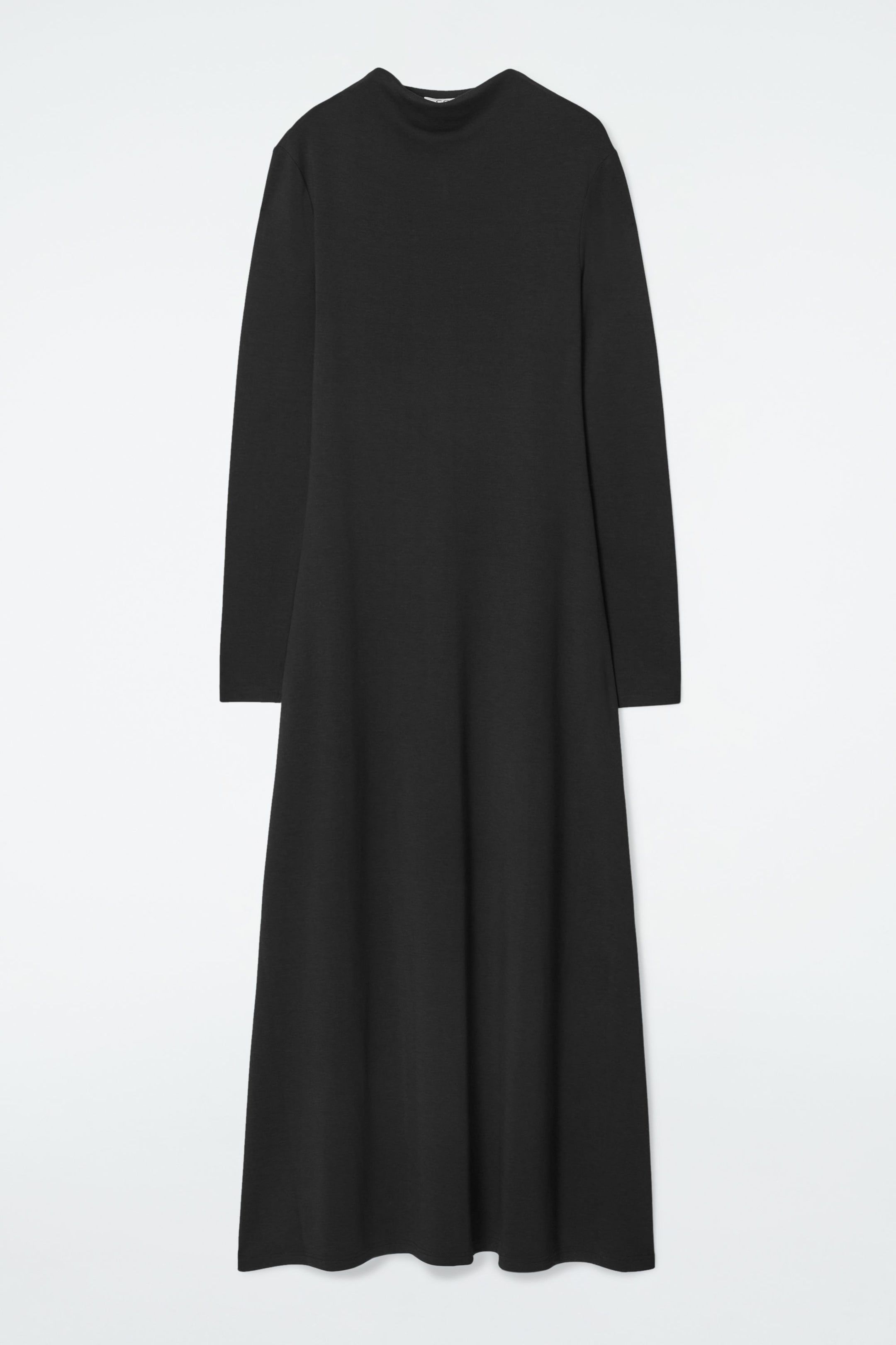 COWL NECK LONG SLEEVED MAXI DRESS BLACK