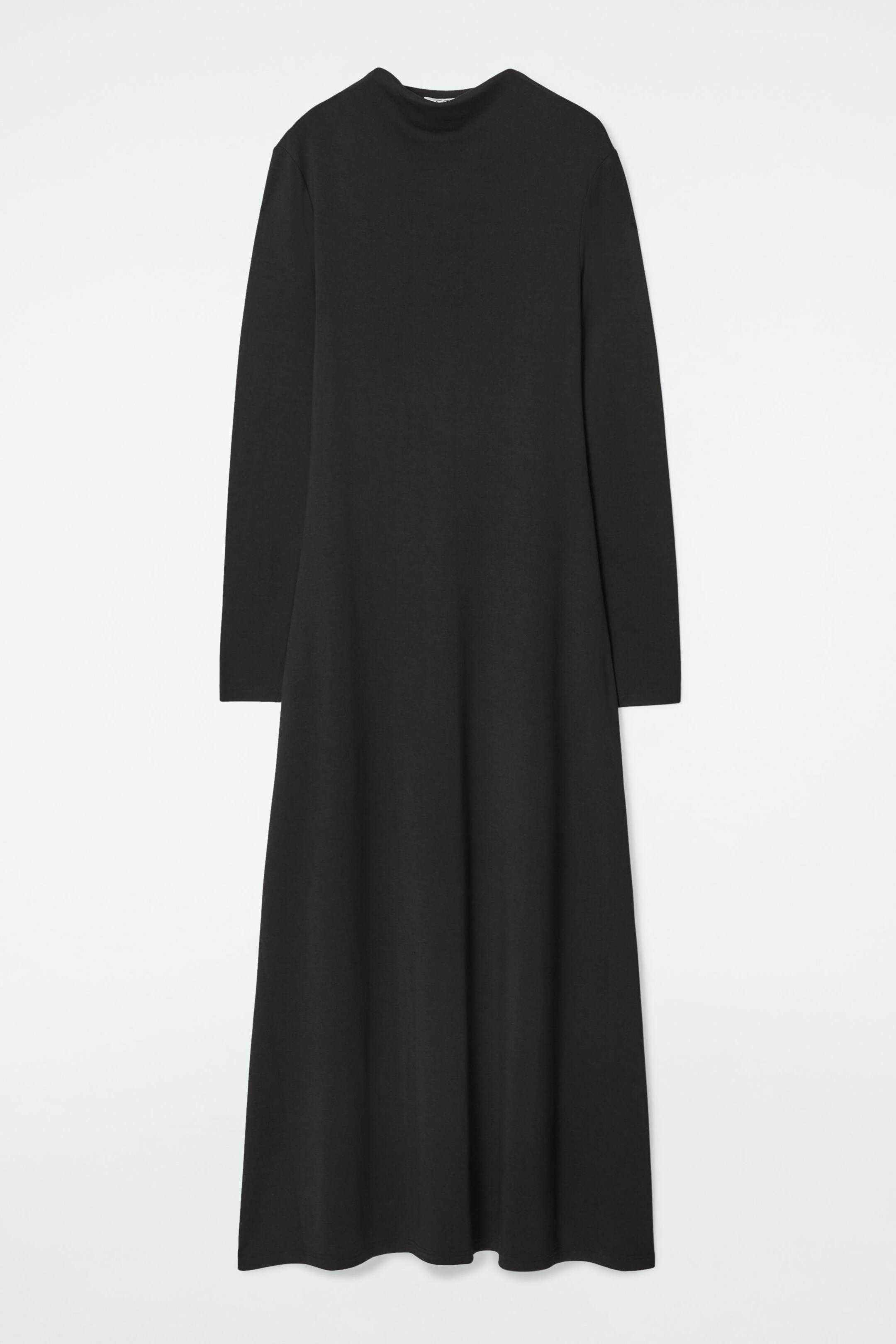 COWL-NECK LONG-SLEEVED MAXI DRESS