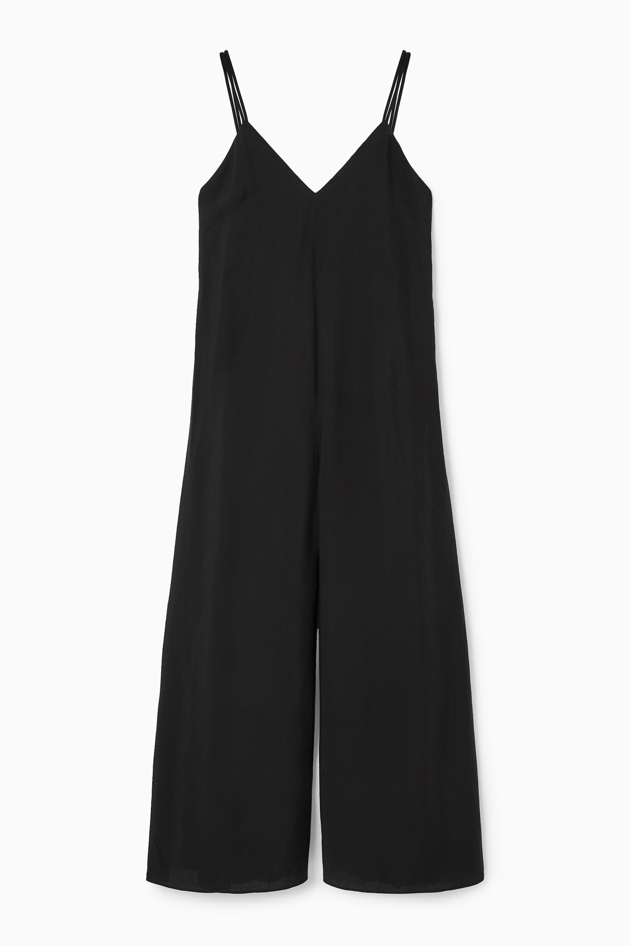 V-NECK WIDE-LEG JUMPSUIT