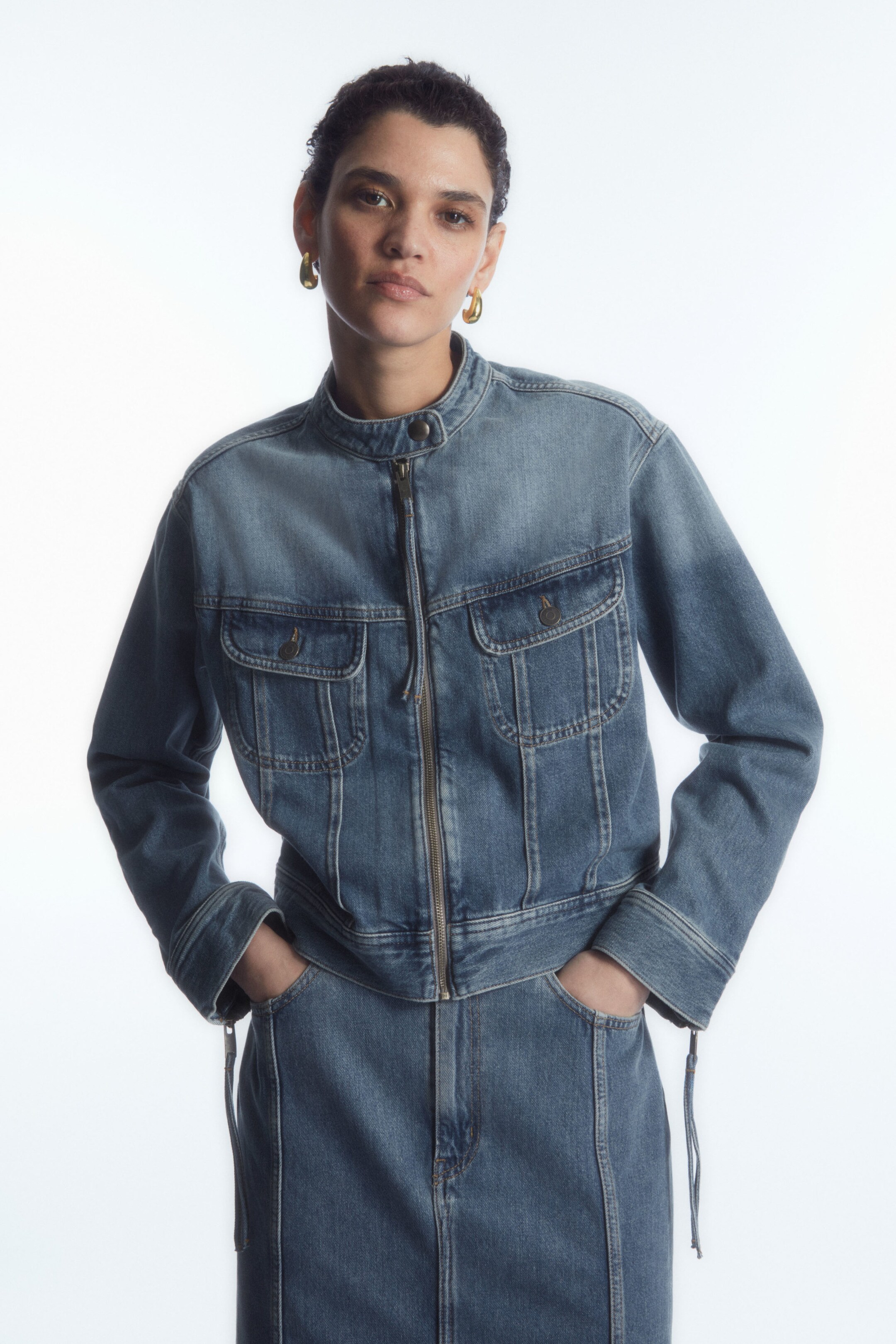 DENIM MOTO JACKET