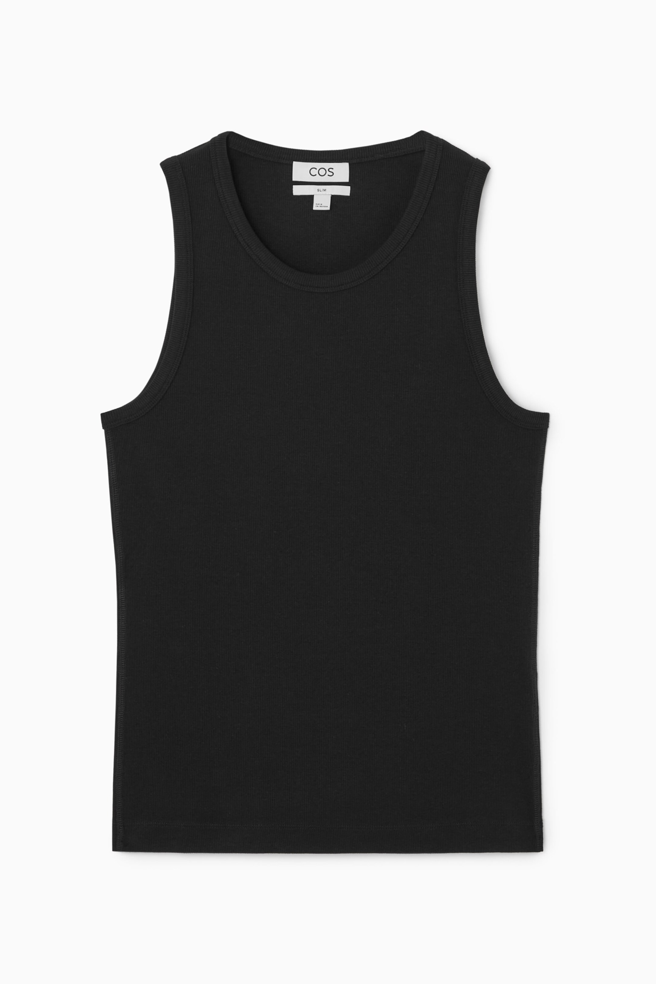 SLIM RIBBED COTTON TANK TOP