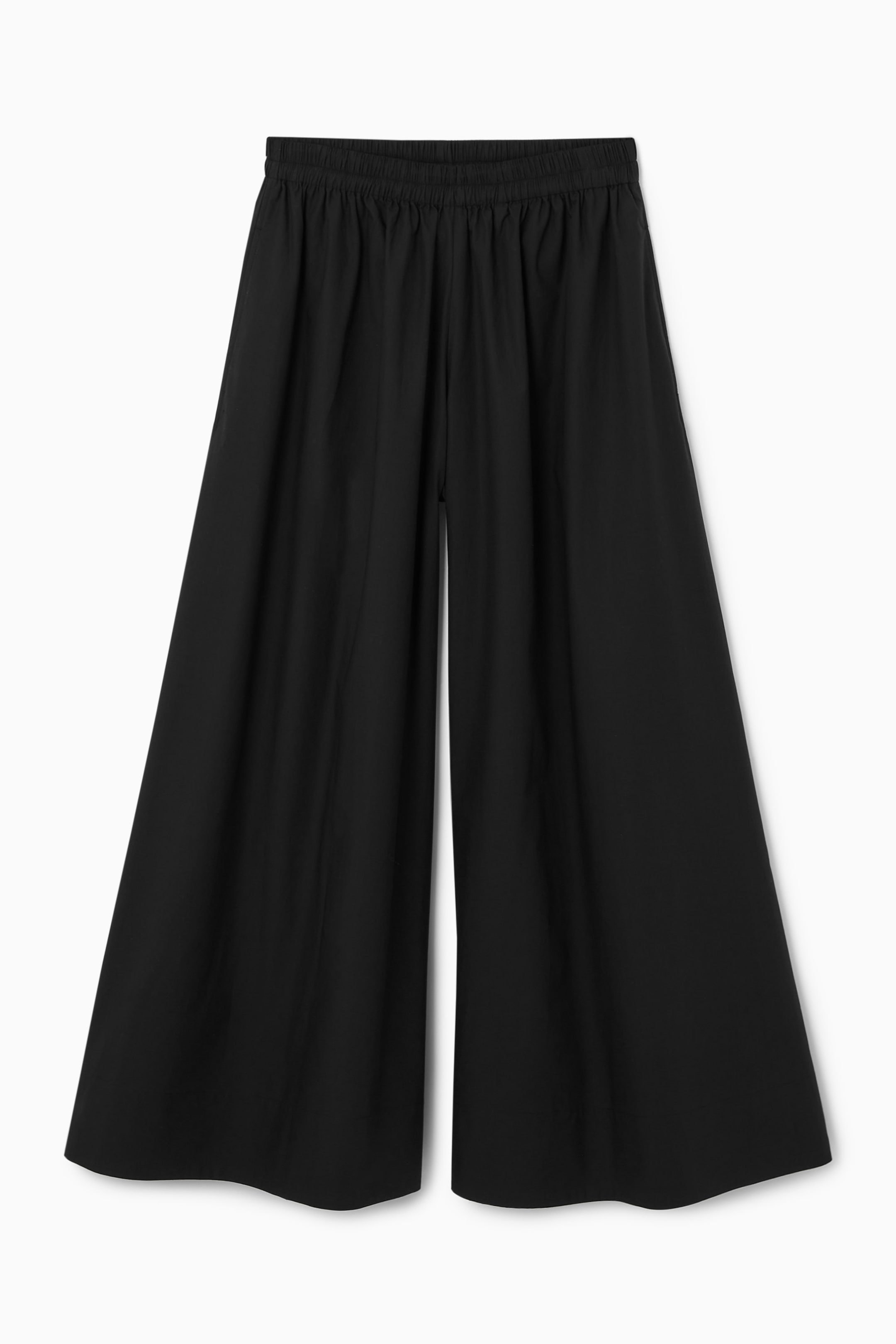 GATHERED WIDE-LEG PANTS​