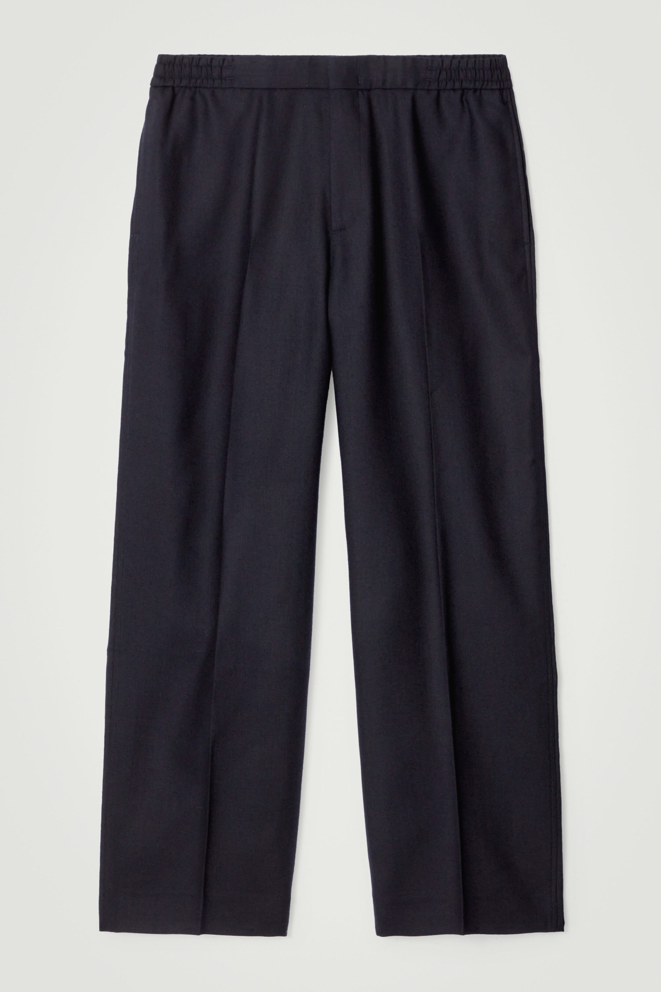 TAILORED WOOL-FLANNEL TRACK PANTS