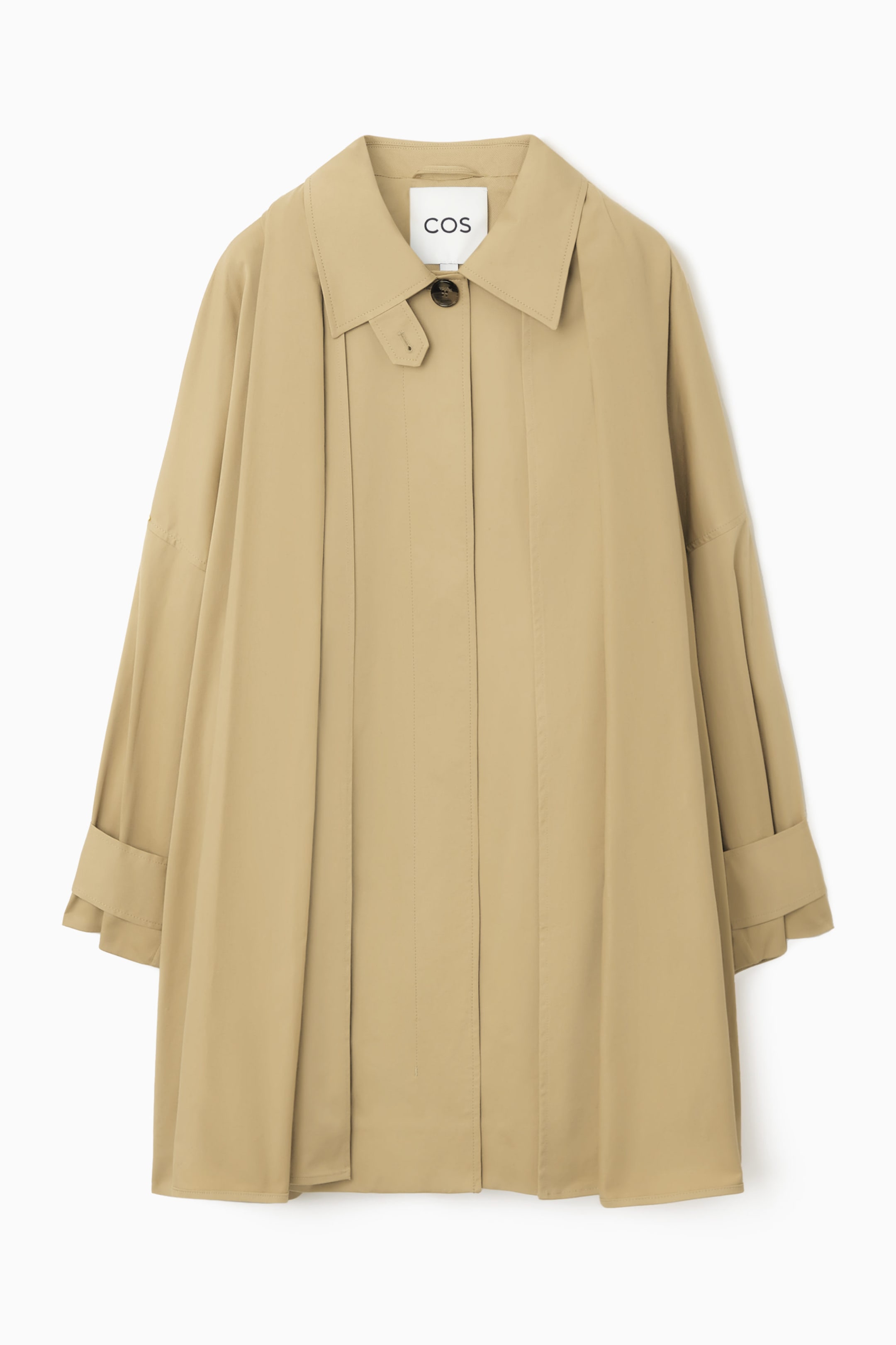 OVERSIZED SCARF-DETAIL TRENCH COAT