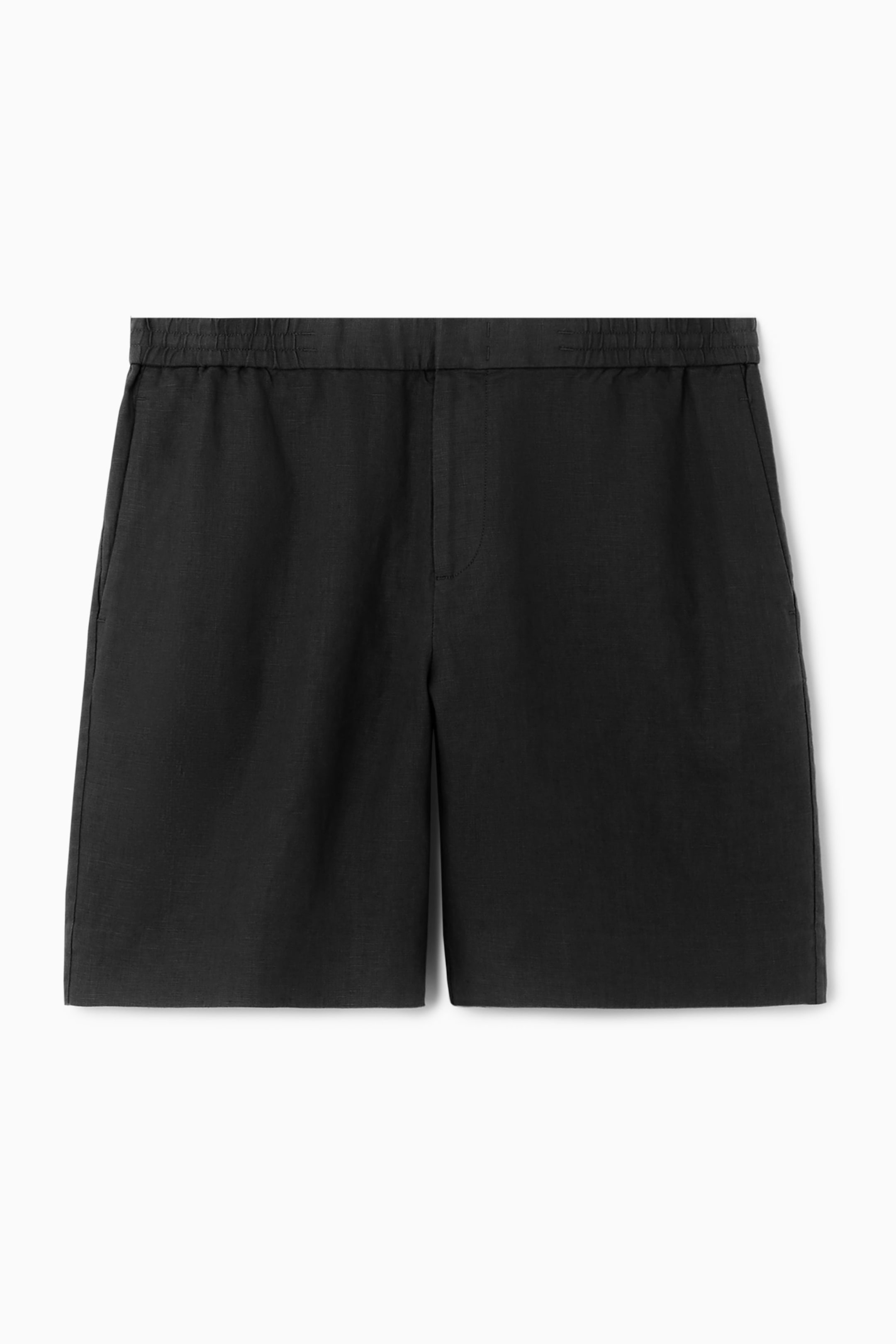 ELASTICATED LINEN SHORTS