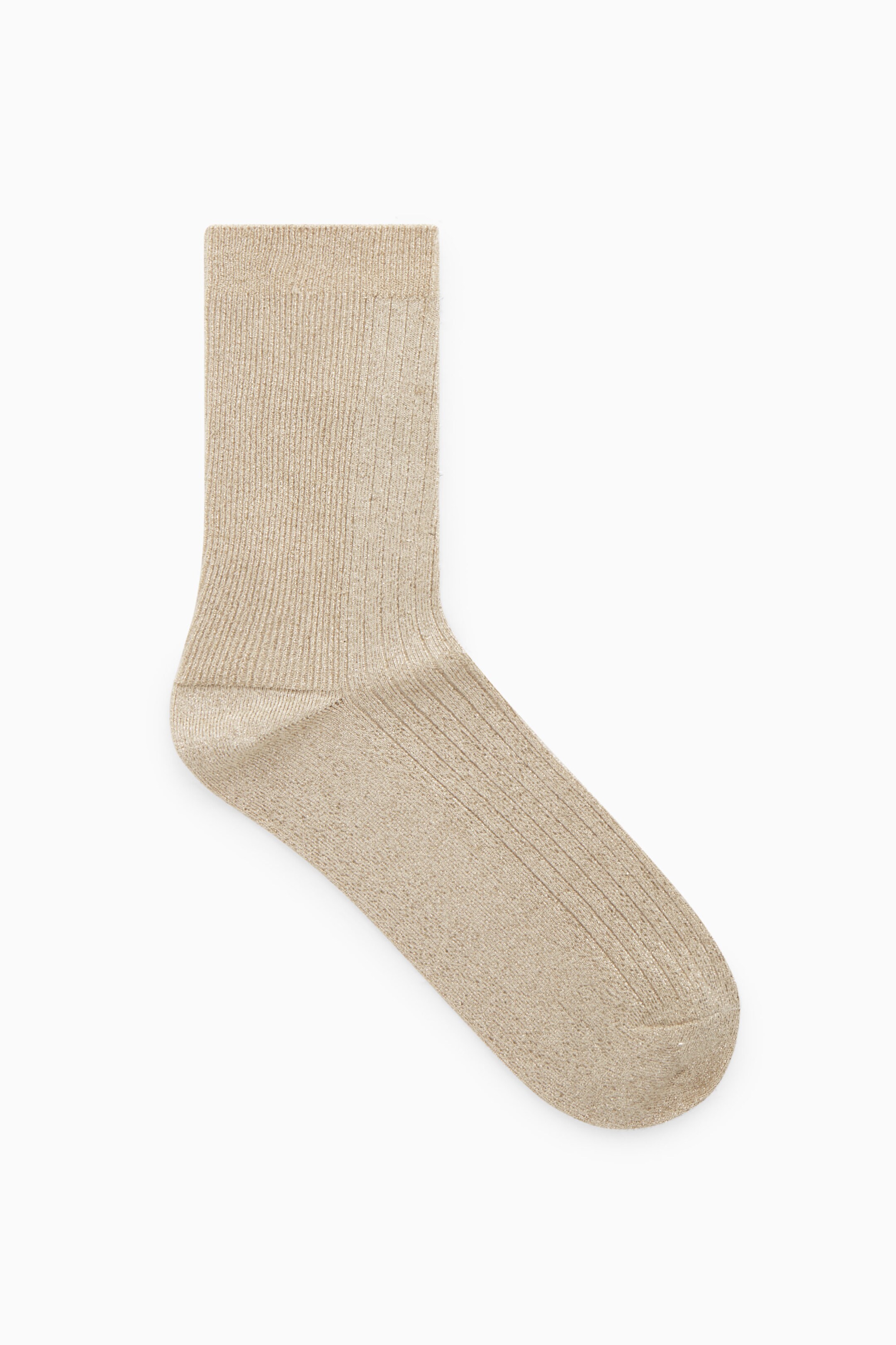 GERIPPTE SOCKEN AUS LUREX