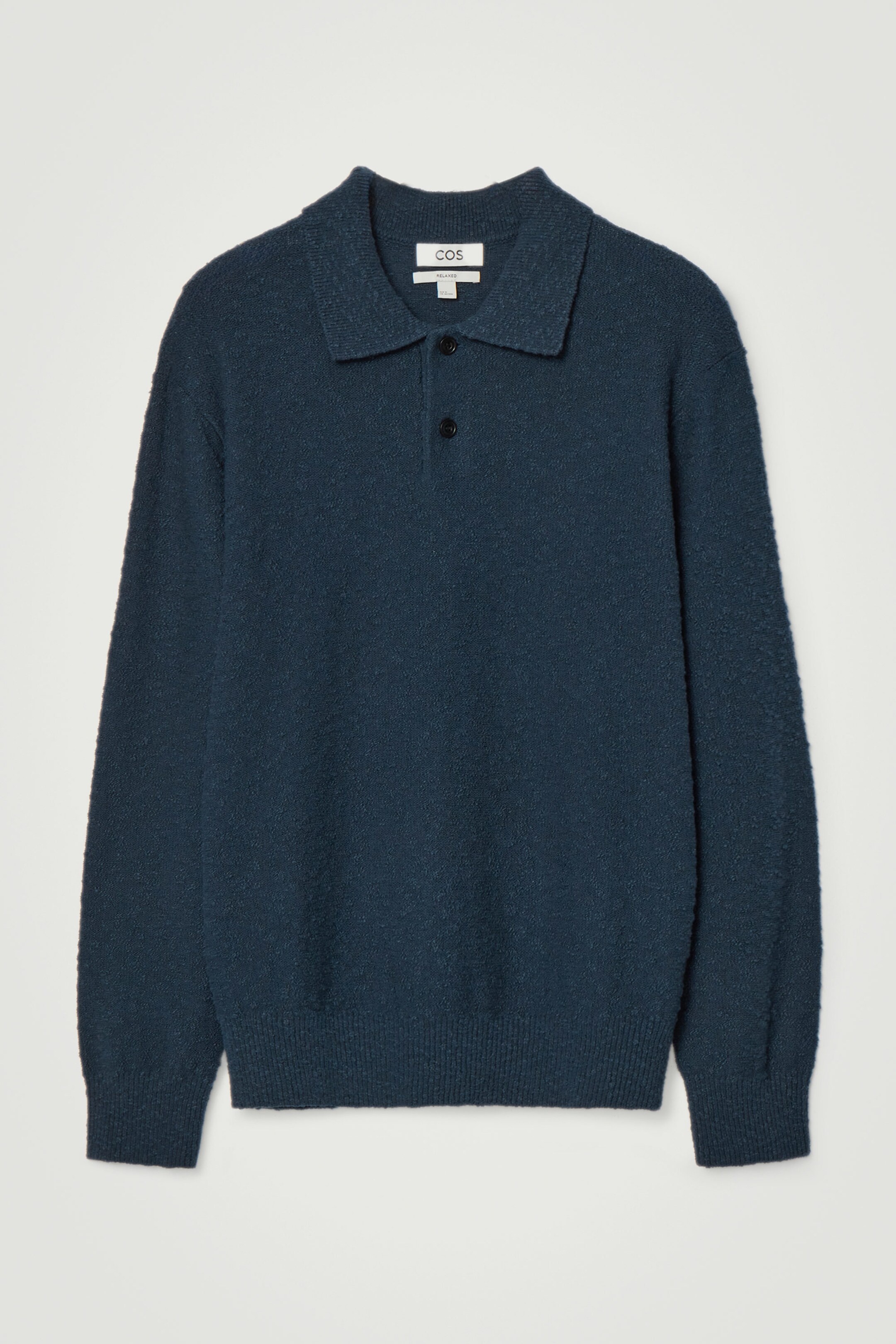 LANGÄRMLIGES BOUCLÉ-POLOSHIRT